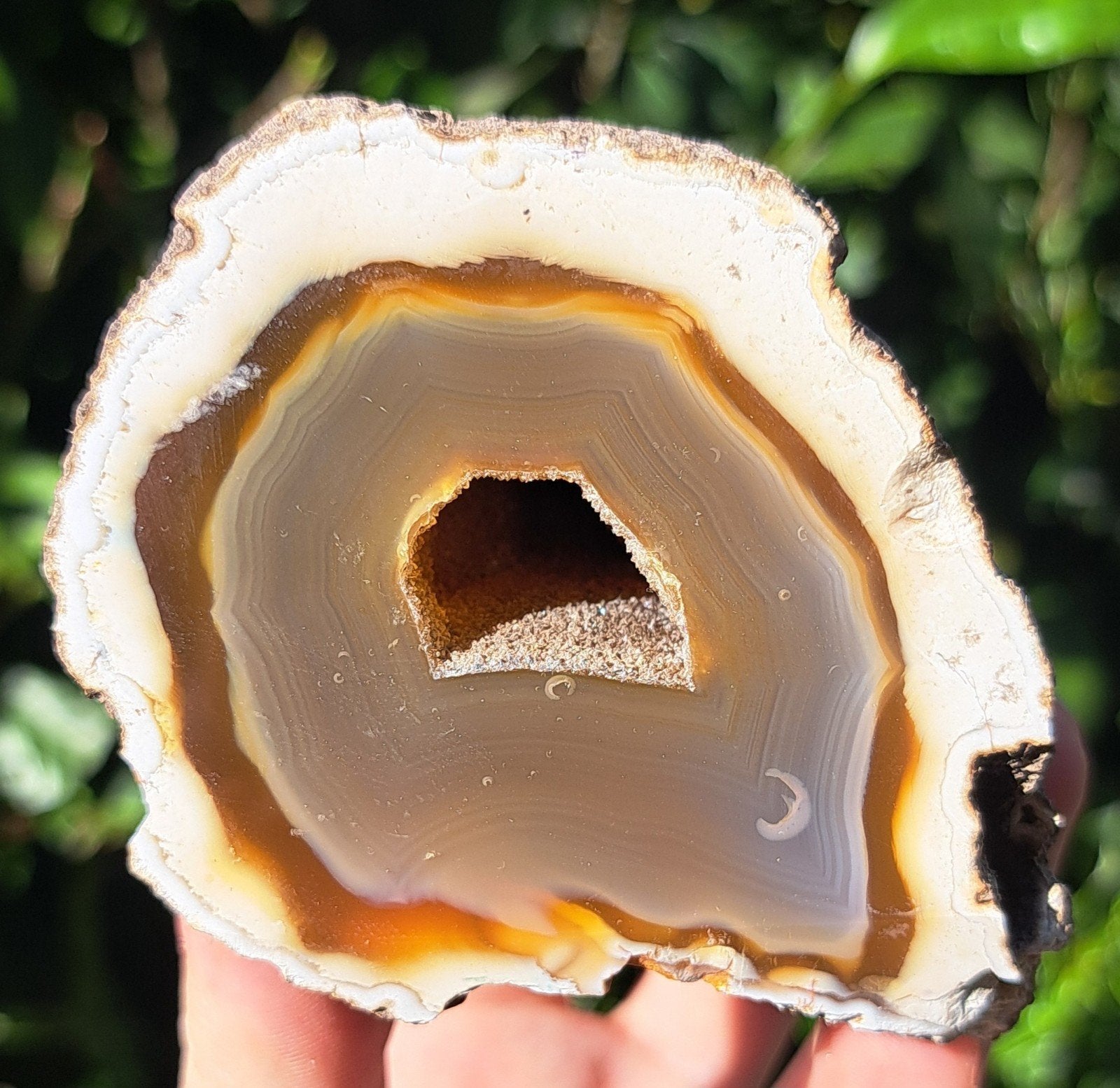 Bijzondere Agaatgeode edelsteen verzameling natuursteen, Verzamelen, Ophalen of Verzenden