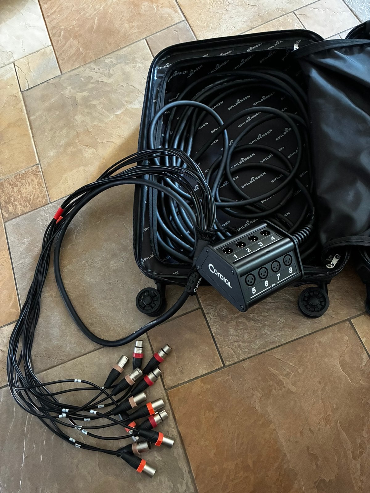 Soundcraft EFX8 complete PA-set + 14m Cordial multicore, Ophalen, Gebruikt, 10 tot 20 kanalen