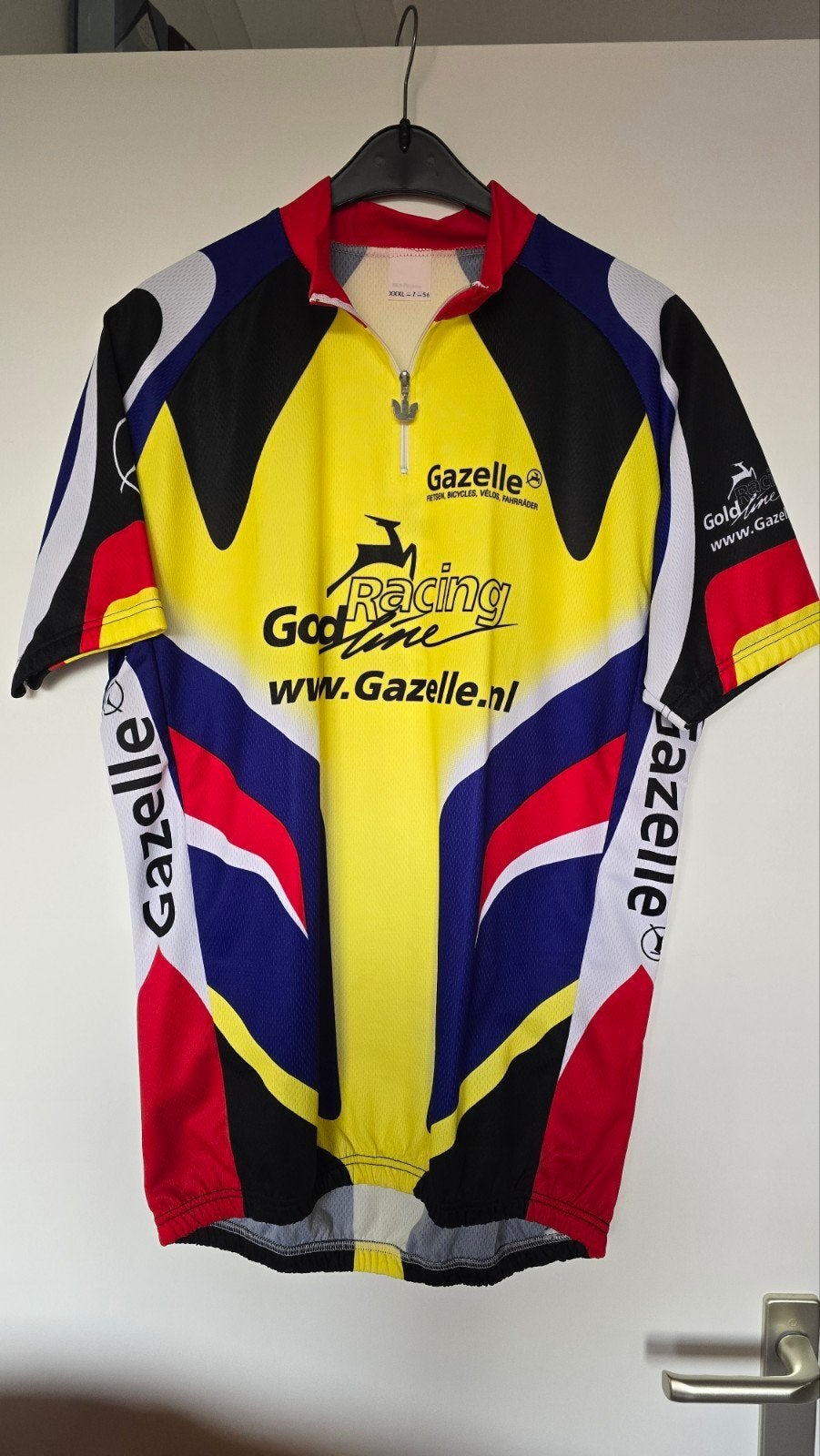 Gazelle Gold Racing Fiets Shirt XXL, Gebruikt, Ophalen of Verzenden, Heren, XXL