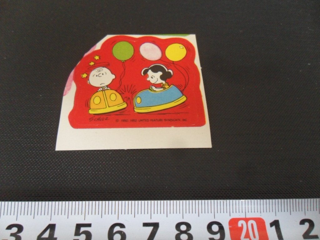 sticker strip kermis botsauto's  Snoopy, Ophalen of Verzenden, Zo goed als nieuw