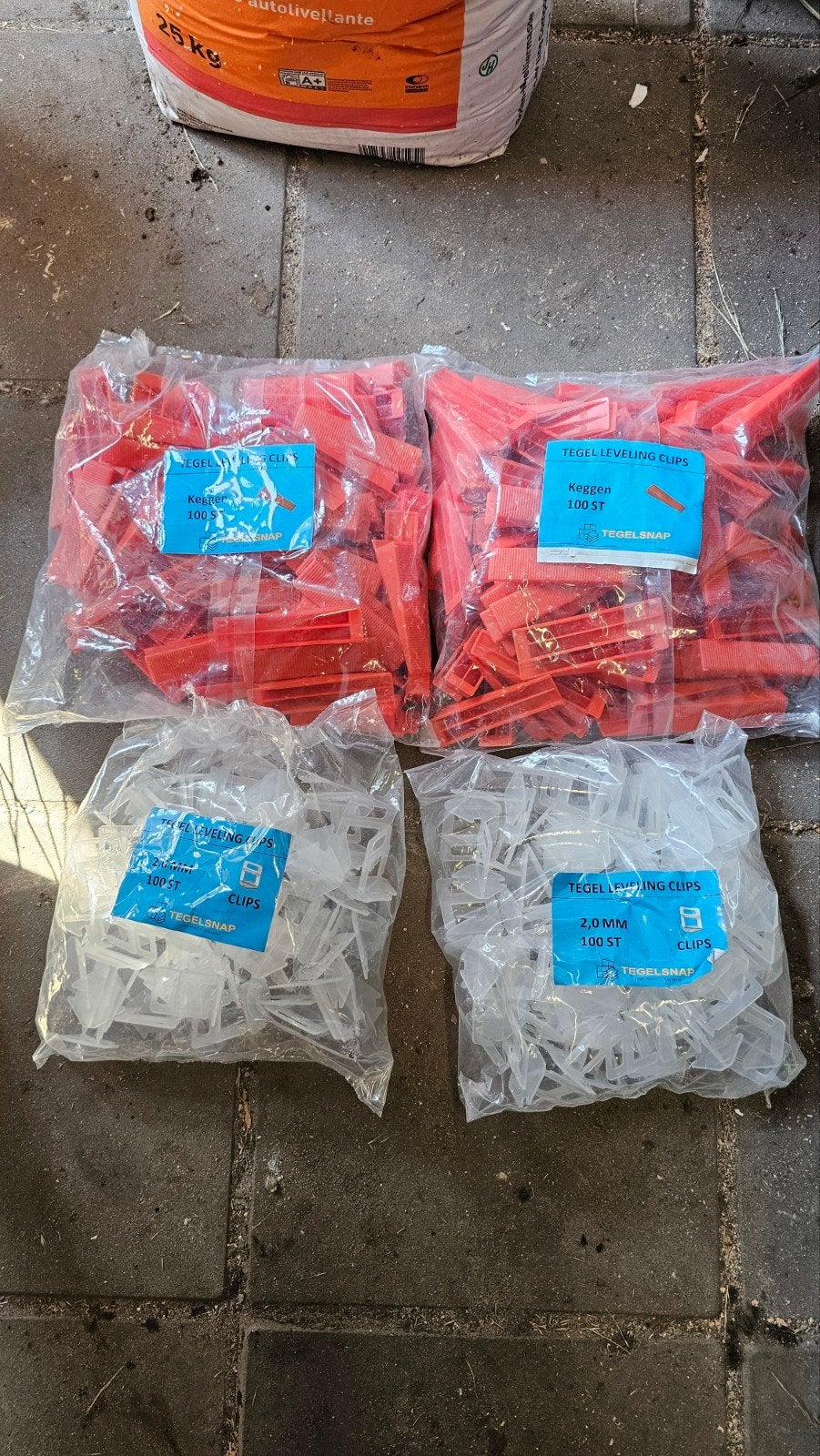 Tegel Leveling Clips en Keggen - Perfect Tegelwerk, Ophalen, Nieuw