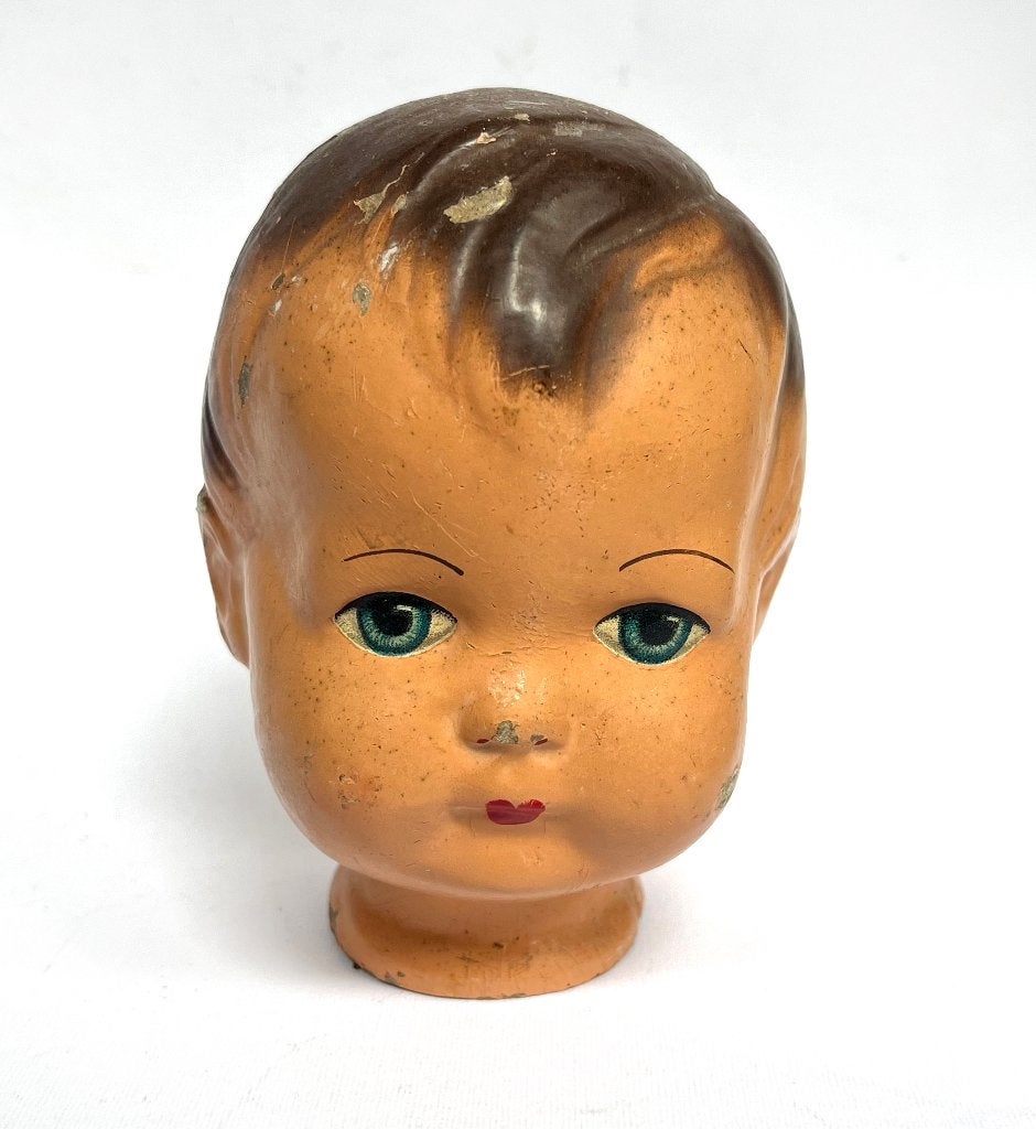 Nederlands Anja Poppen hoofd nr 42 Papier-maché Jaren'30, Ophalen of Verzenden, Gebruikt, Pop
