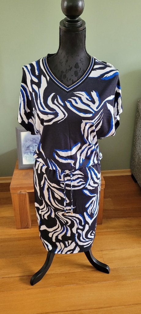 ZOSO zwart blauw jurk jurkje maat M zgan, Kleding | Dames, Maat 38/40 (M), Blauw, Ophalen of Verzenden, Zo goed als nieuw