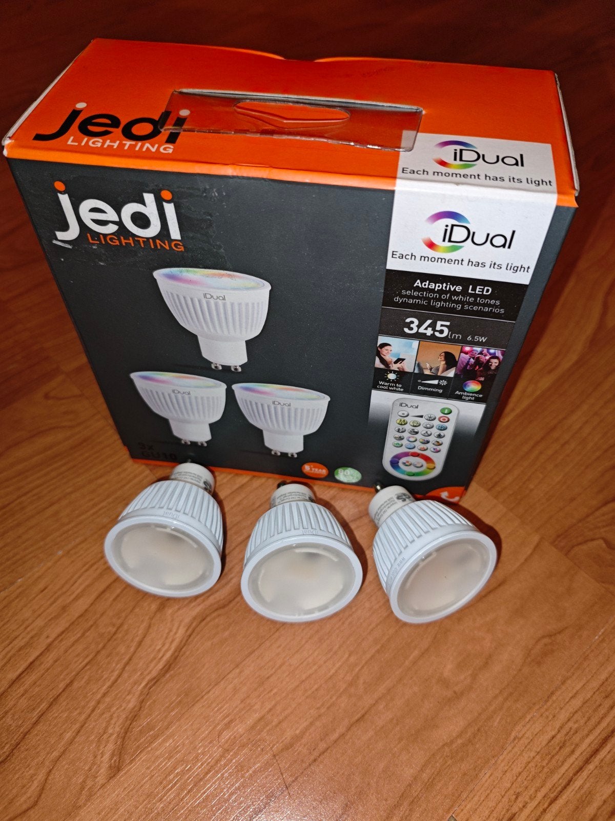JEDI LIGHTING IDUAL, Led-lamp, Meerkleurig, Kleur aanpasbaar, GU10