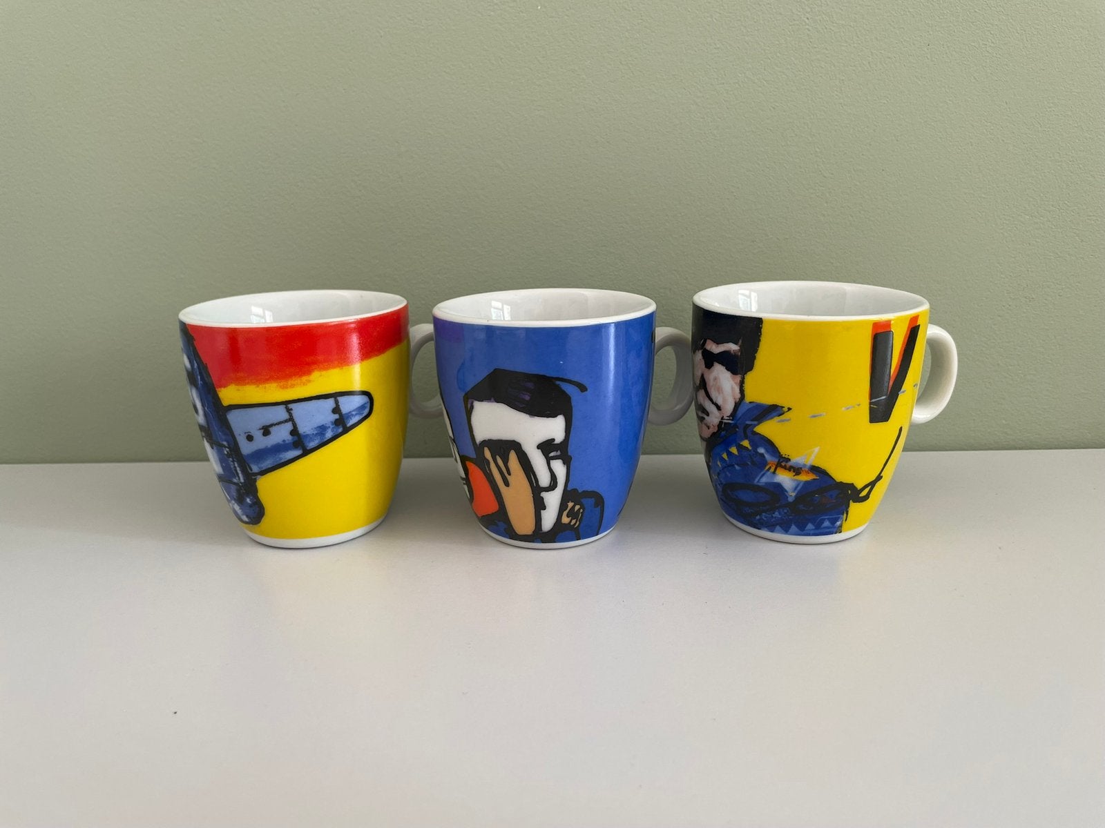 3 koffiebekers Herman Brood, Ophalen of Verzenden, Gebruikt, Overige stijlen, Mok