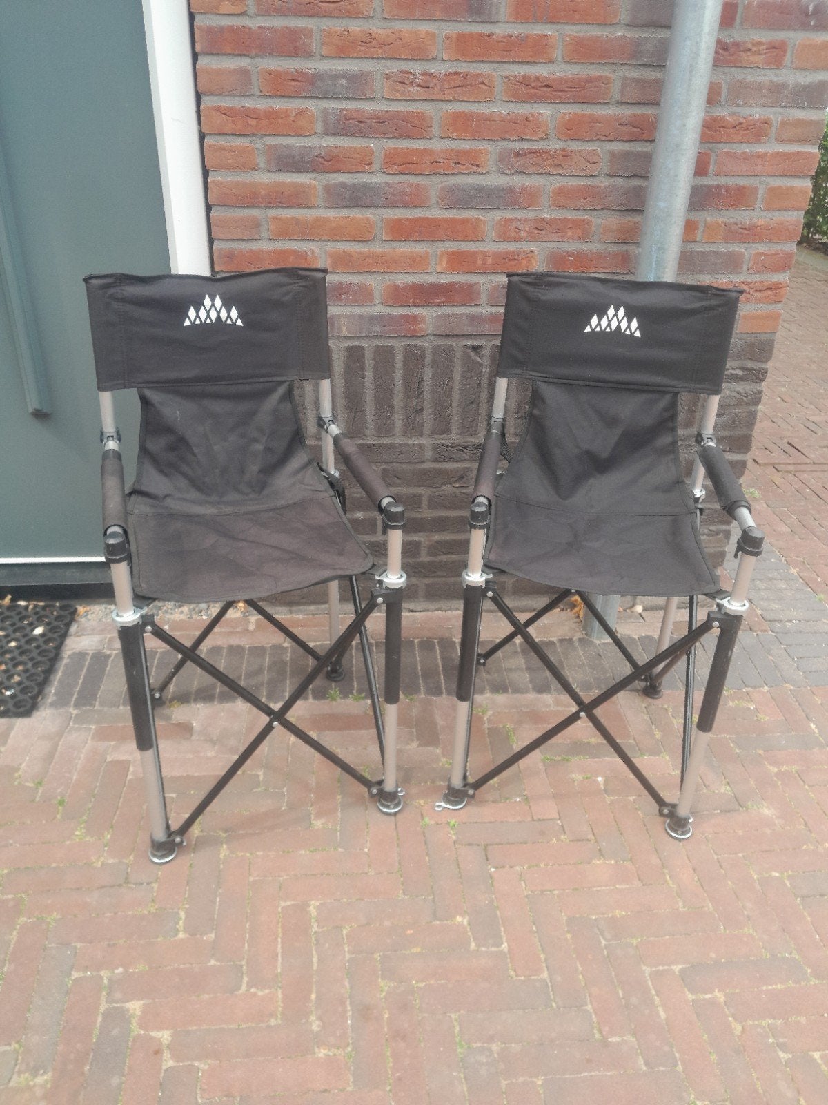 2 Obelink Compact kinderstoel - zwart (50cm hoog), Caravans en Kamperen, Kampeermeubelen, Ophalen, Zo goed als nieuw, Campingstoel