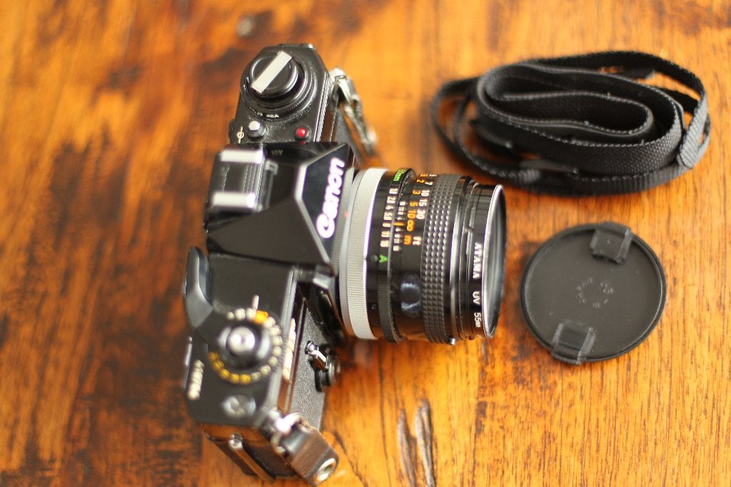 Canon EF camera met canon FD 50mm 1:1.8 S.C NIEUWSTAAT 100%, Ophalen of Verzenden, Zo goed als nieuw, Spiegelreflex, Canon