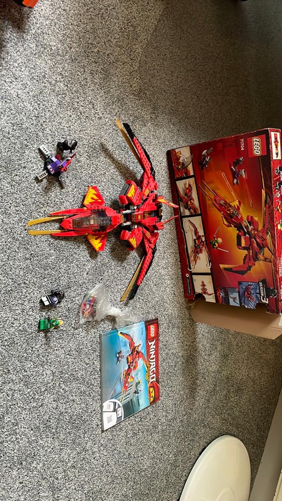 Lego Ninjago 71704 Kai's Vuurdraak Jet, Lego, Ophalen of Verzenden, Zo goed als nieuw, Compleet