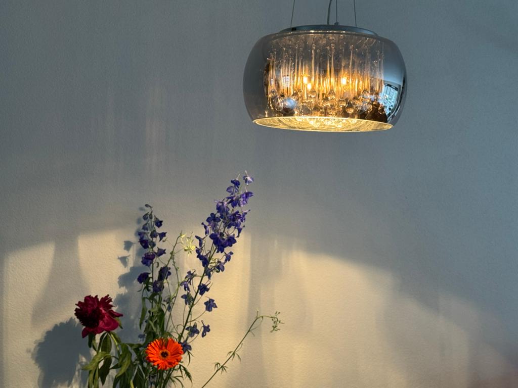 Lucide Pearl Hanglamp 2 stuks - Modern en Stijlvol, Ophalen, Zo goed als nieuw, Glas, 75 cm of meer