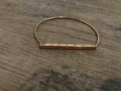 Rosékleurige slavenarmband, Ophalen of Verzenden, Zo goed als nieuw, Oranje, Zilver