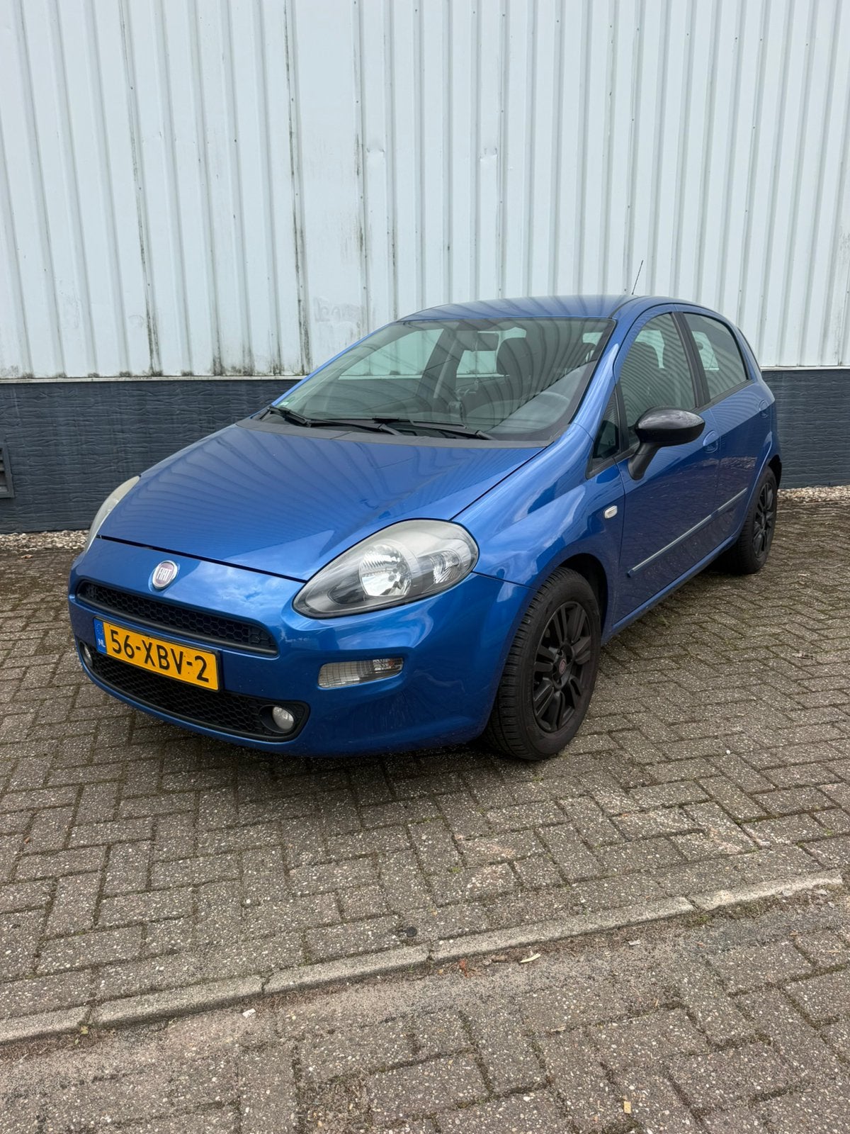 Fiat Punto 0.9 Twinair 85 5-D 2012 Blauw, Auto's, Voorwielaandrijving, Euro 5, Stof, Zwart