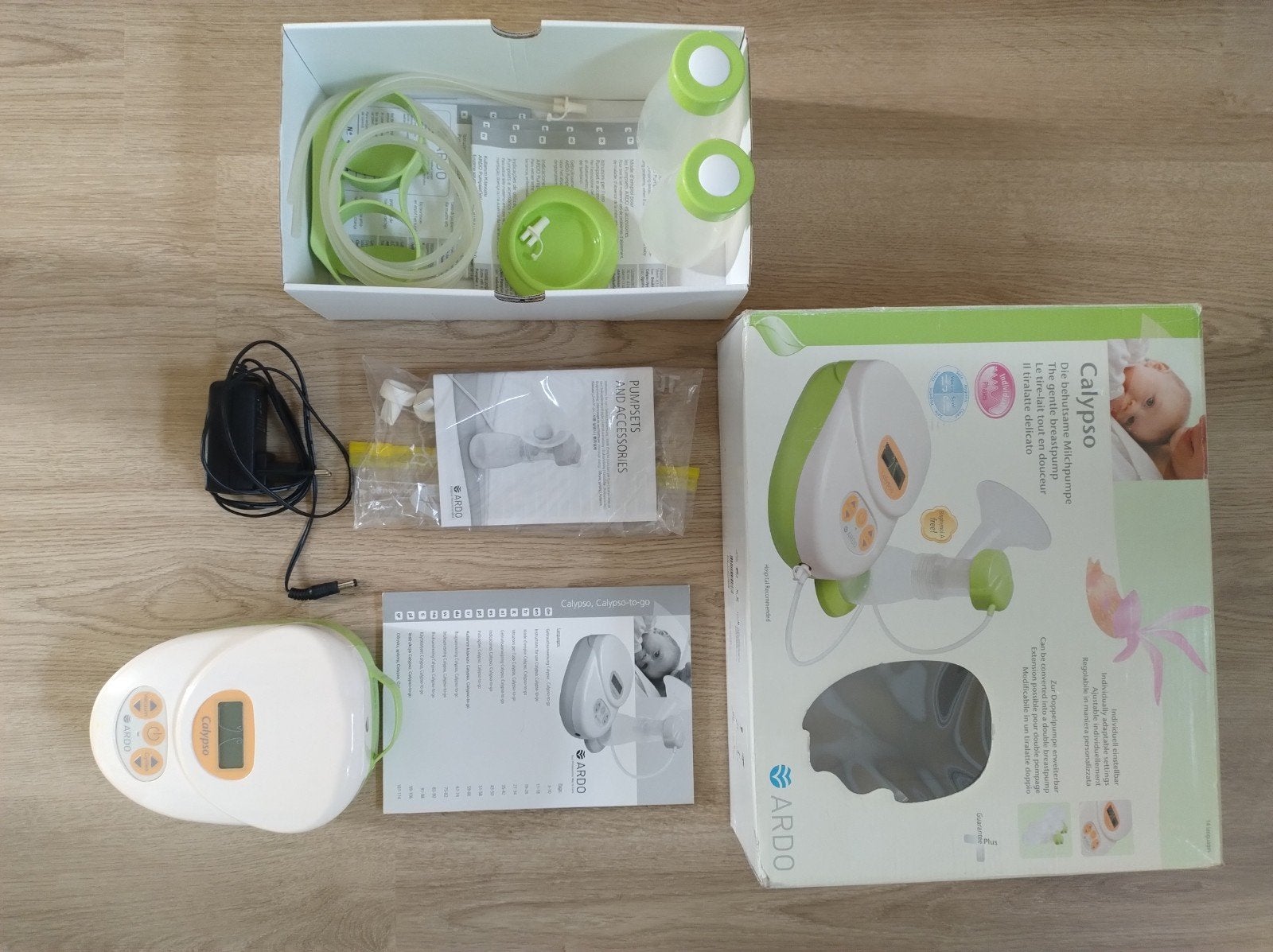 Calypso elektrische borstkolf + handkolf + accessoires, Ophalen, Gebruikt