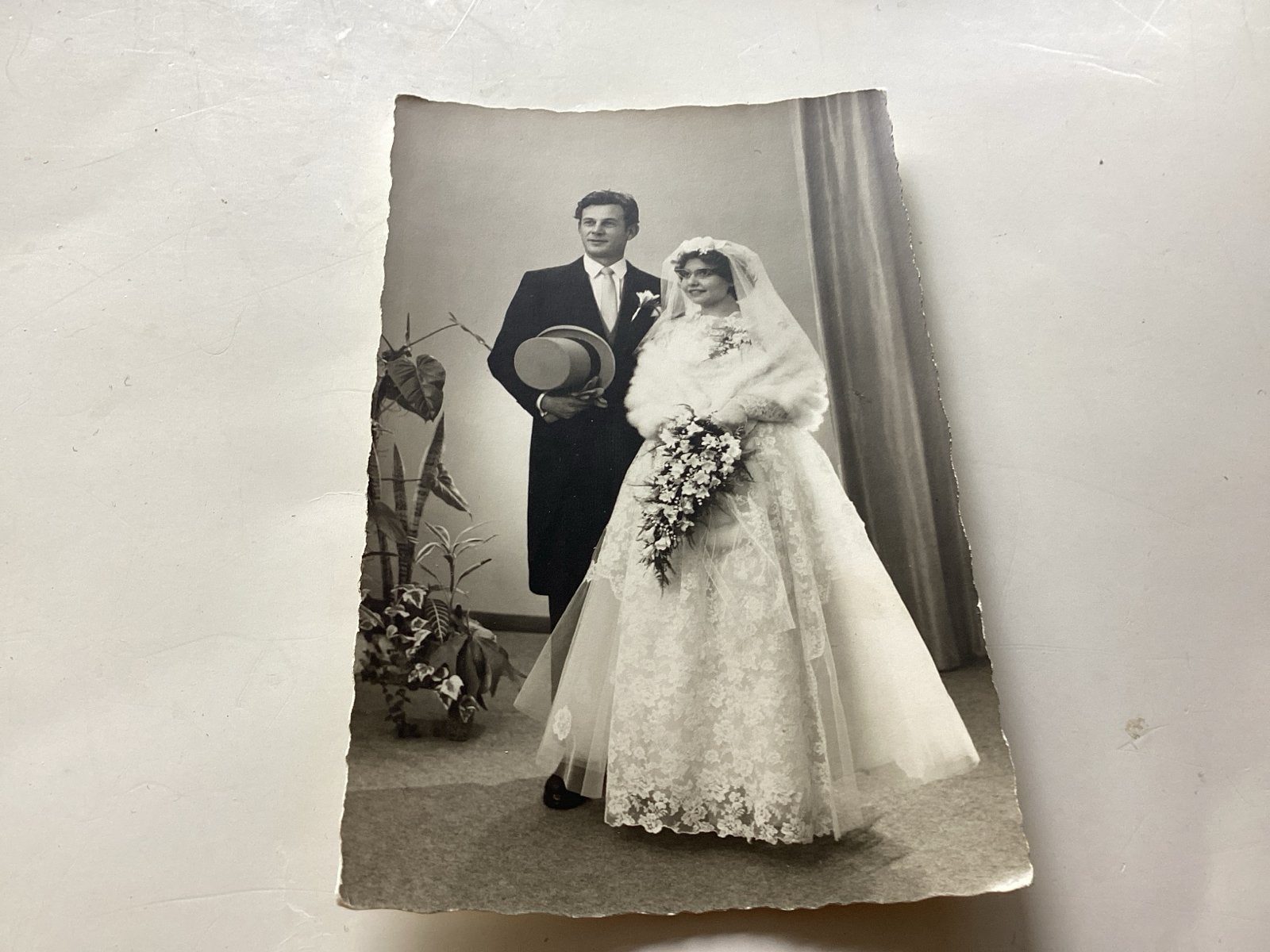 trouwfoto van M.L. de Boer, Uithoorn/Aalsmeer, Gebruikt, Foto, Ophalen of Verzenden, 1940 tot 1960