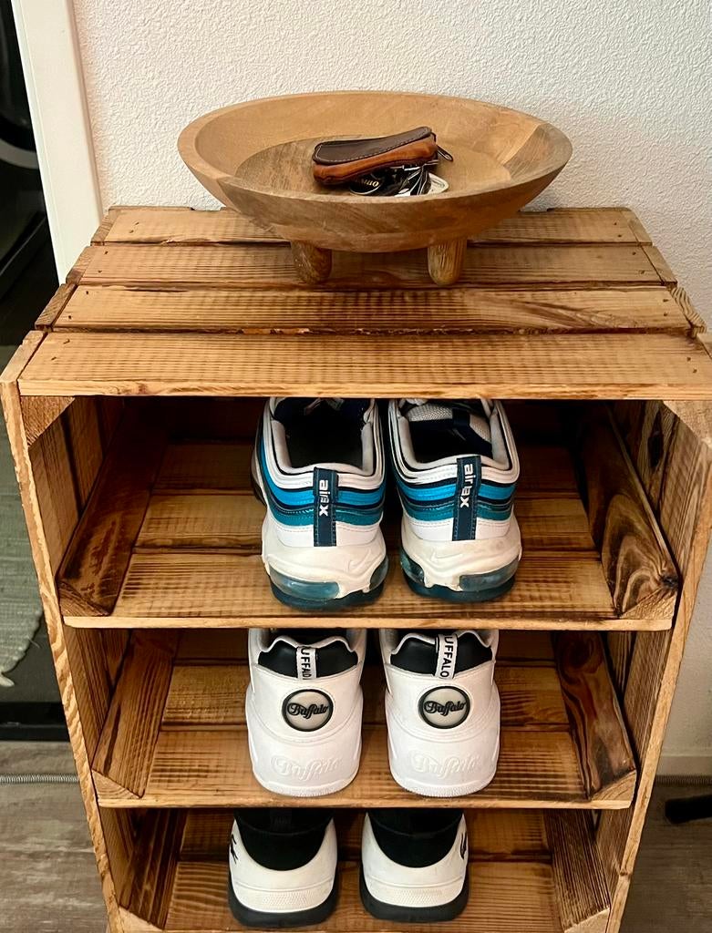 Houten Kist – Ideaal als Schoenenrek!, Huis en Inrichting, Kasten | Schoenenkasten, Ophalen, Zo goed als nieuw, Industriele Style