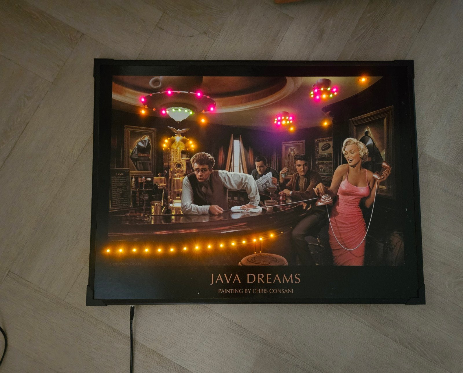 Verlichte kunstwerken van Chris Consani:  Java, Huis en Inrichting, Ophalen, 50 – 75, Gebruikt, Oorspronkelijke maker