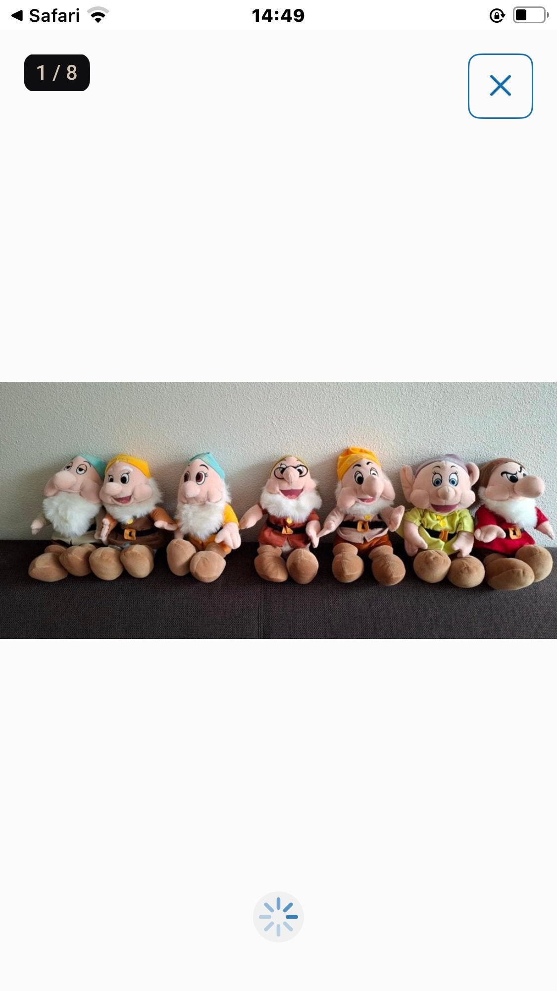 Set van 7 Disney Sneeuwwitje Dwergen Knuffels, Gebruikt, Disney, Overige typen, Ophalen of Verzenden
