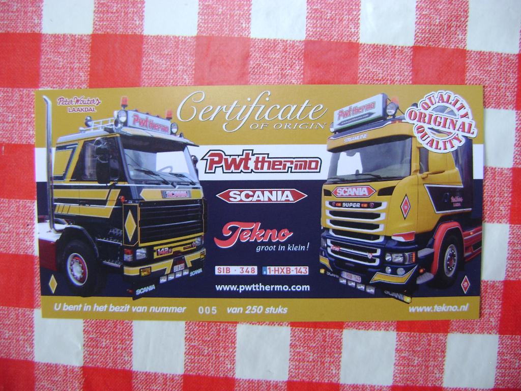 Tekno Setje 2x Scania Peter wouters, Ophalen of Verzenden, Zo goed als nieuw, Bus of Vrachtwagen, Tekno