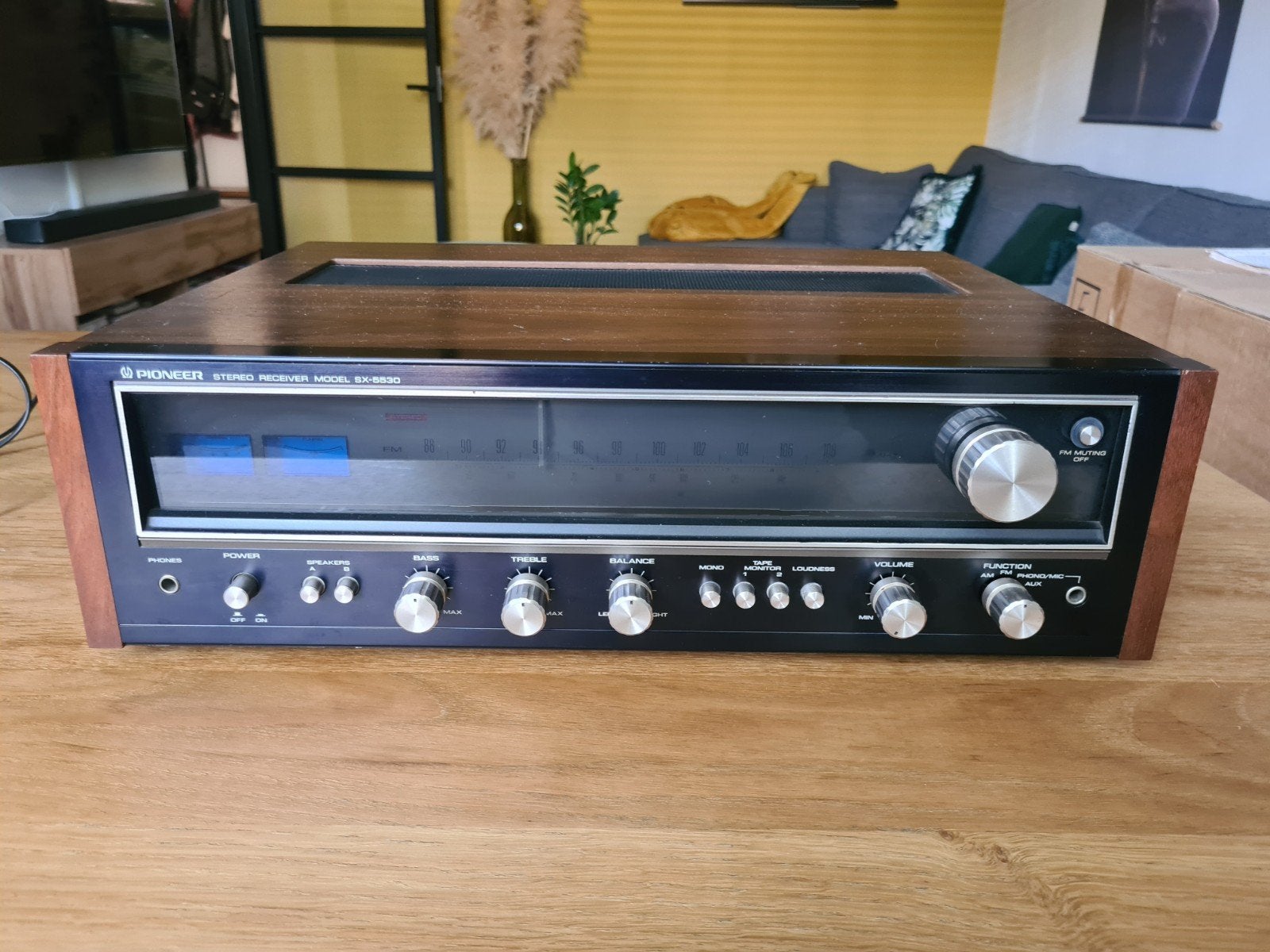 mooie vintage Pioneer SX-5530 black face, Ophalen, Minder dan 60 watt, Pioneer