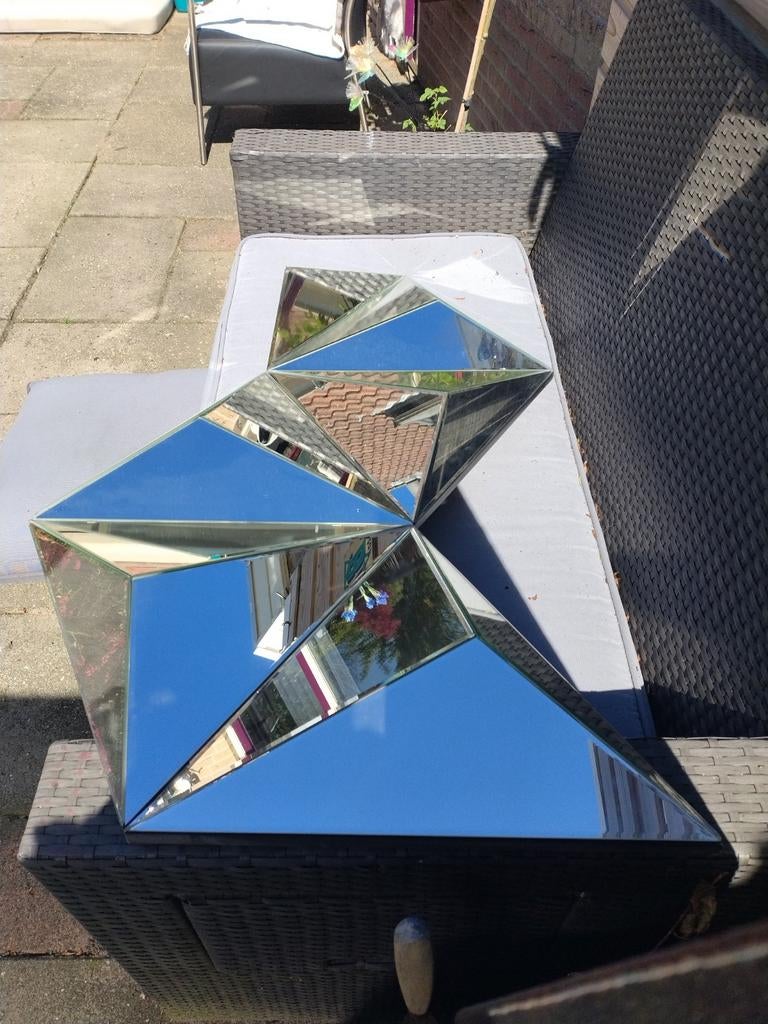 Unieke design spiegel - Modern en geometrisch, Ophalen, Rechthoekig, Minder dan 50 cm, Minder dan 100 cm