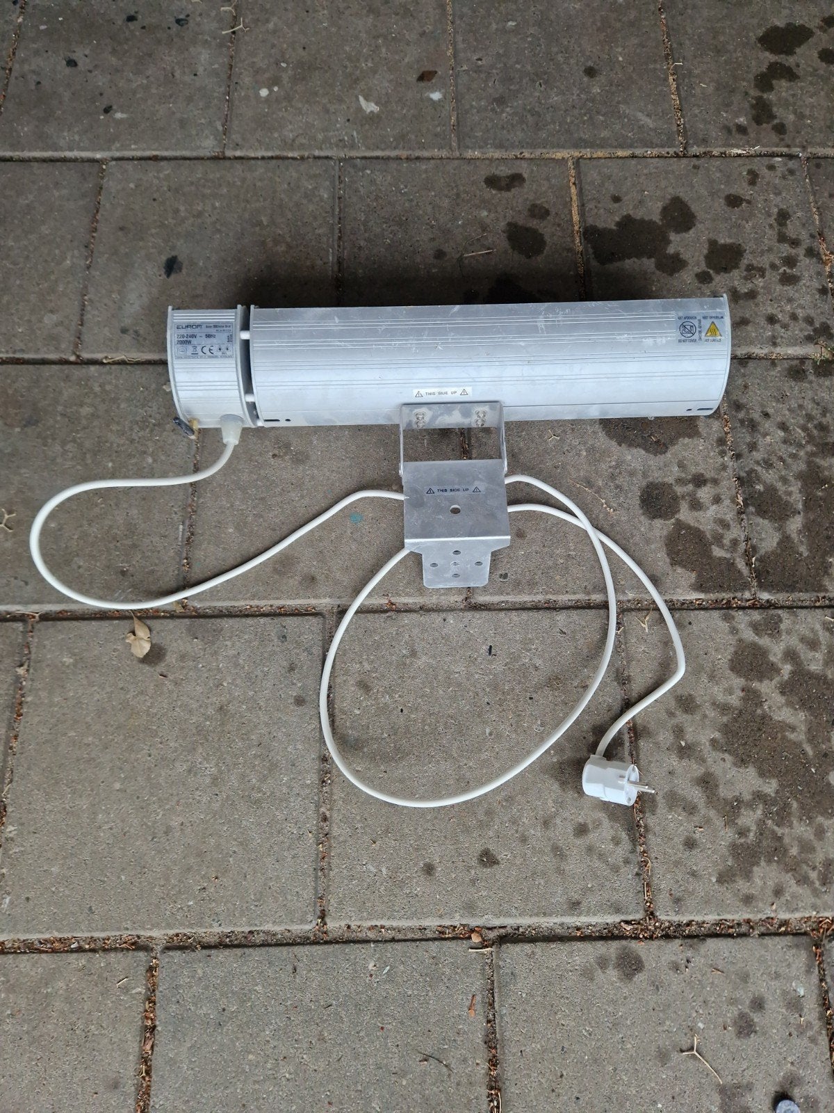 Eurom Terrasheater 2000W - Elektrisch, Gebruikt, Waterbestendig, Wand, Ophalen