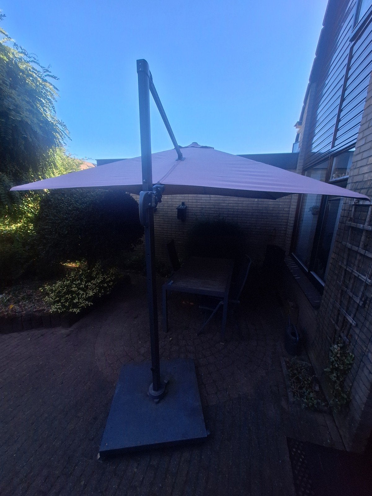 Garden Impressions Hawaii Zweefparasol Deluxe 300x300 cm, Ophalen, Verstelbaar, Gebruikt, Zweefparasol