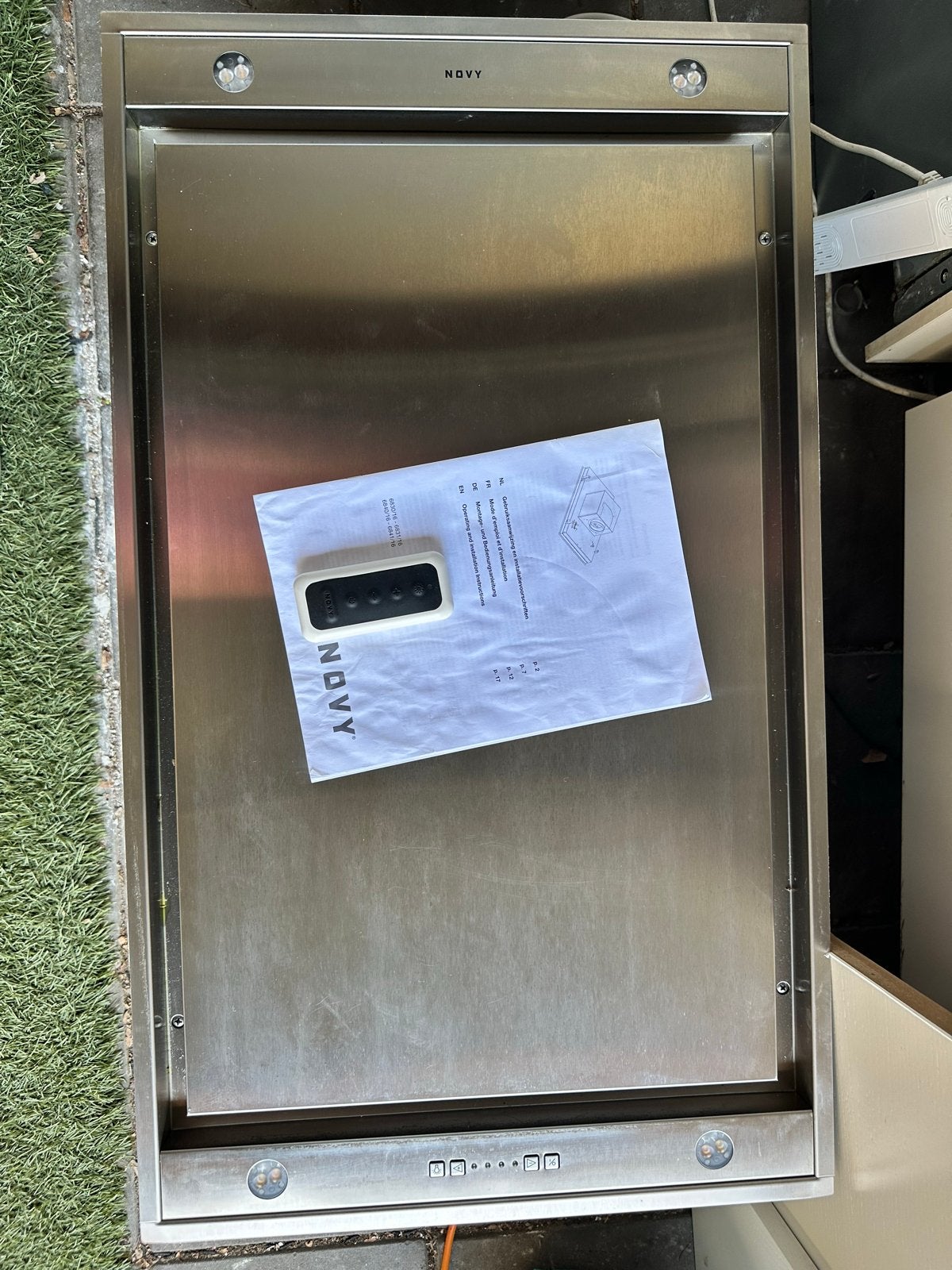 Novy 6830 RVS afzuigkap met dimbare LED verlichting, Ophalen, Zo goed als nieuw, Inbouw, Onderbouw afzuigkap