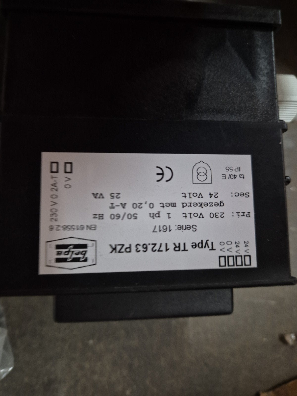 Belpa Type TR 172.63 PZK Transformator 230V naar 24V, Auto-onderdelen, Ophalen of Verzenden, Nieuw