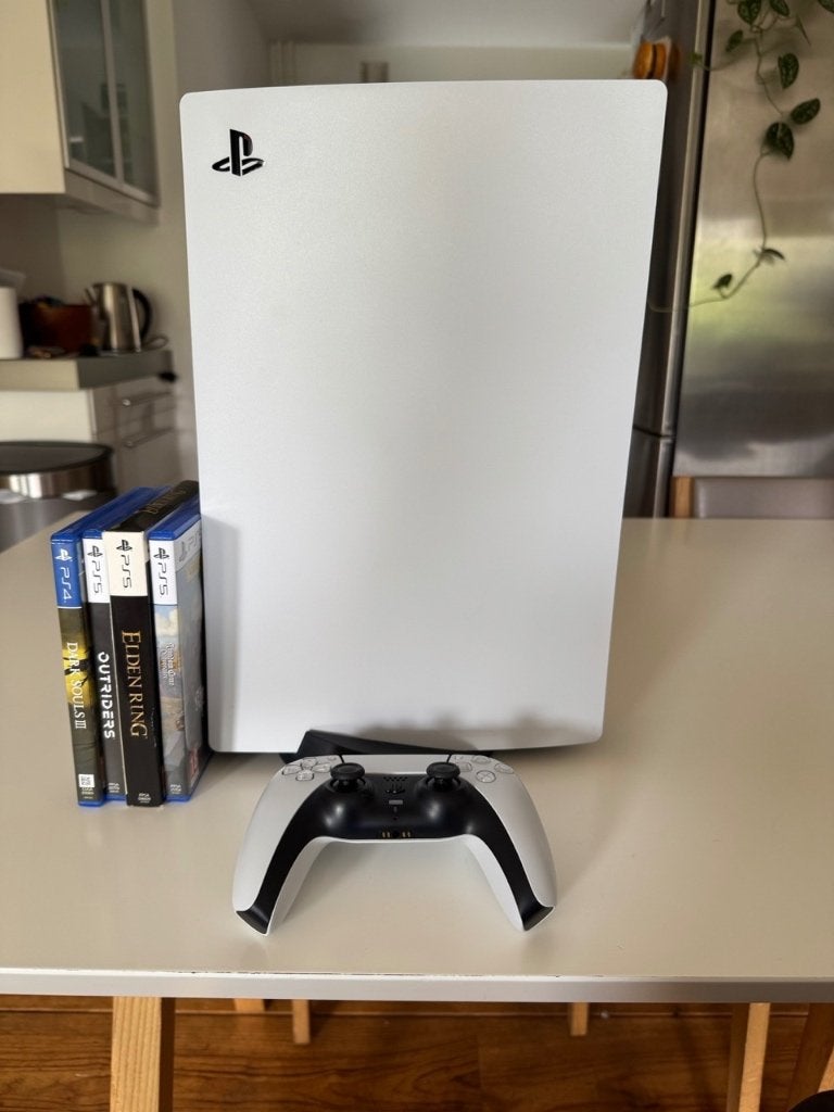 Playstation 5 Disk-editie + 6 games, Ophalen, Gebruikt, Playstation 5