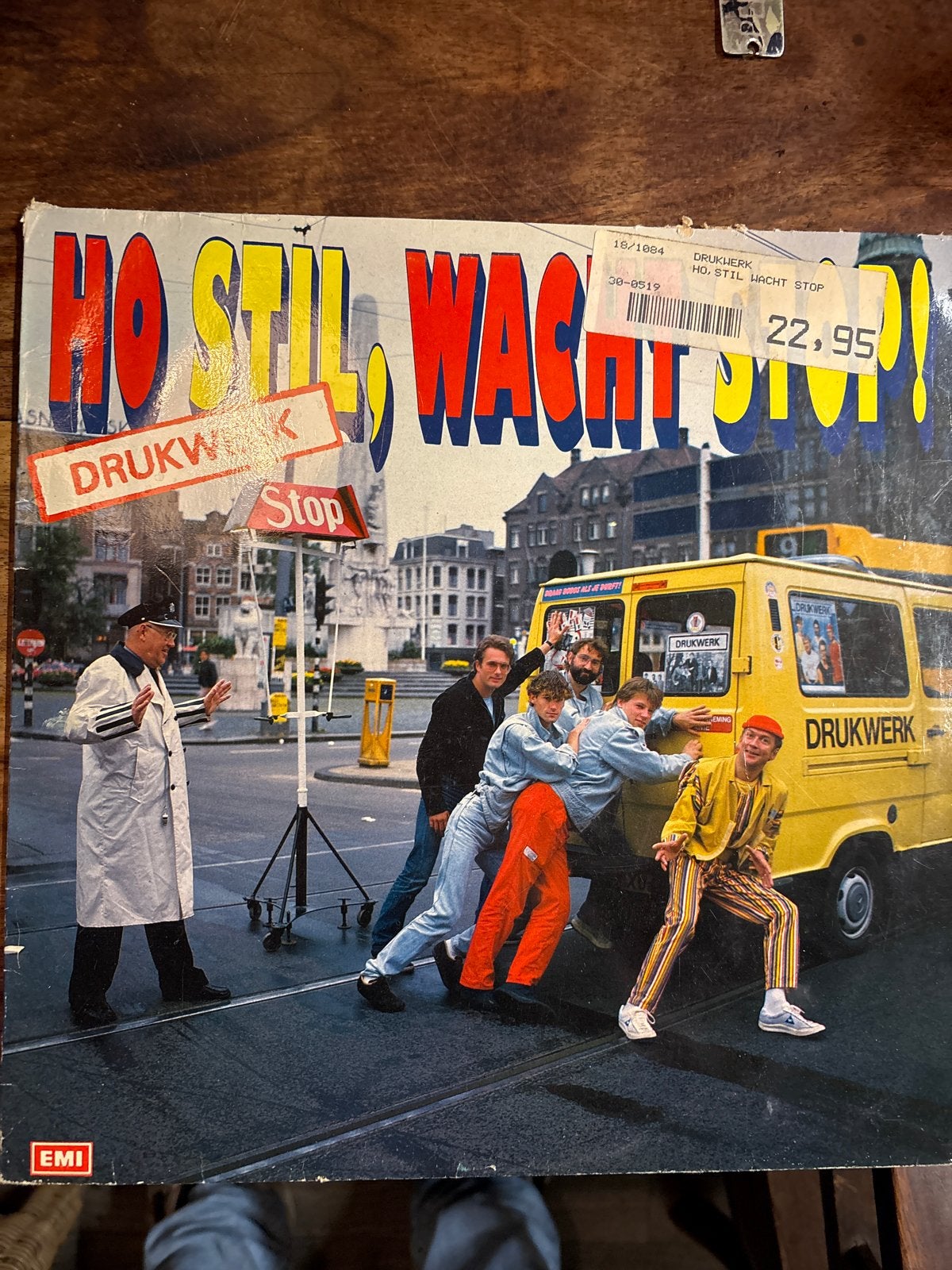 Ho Stil, Wacht Stop! - Drukwerk (LP met Achmed), LP, Gebruikt, Pop, Ophalen of Verzenden