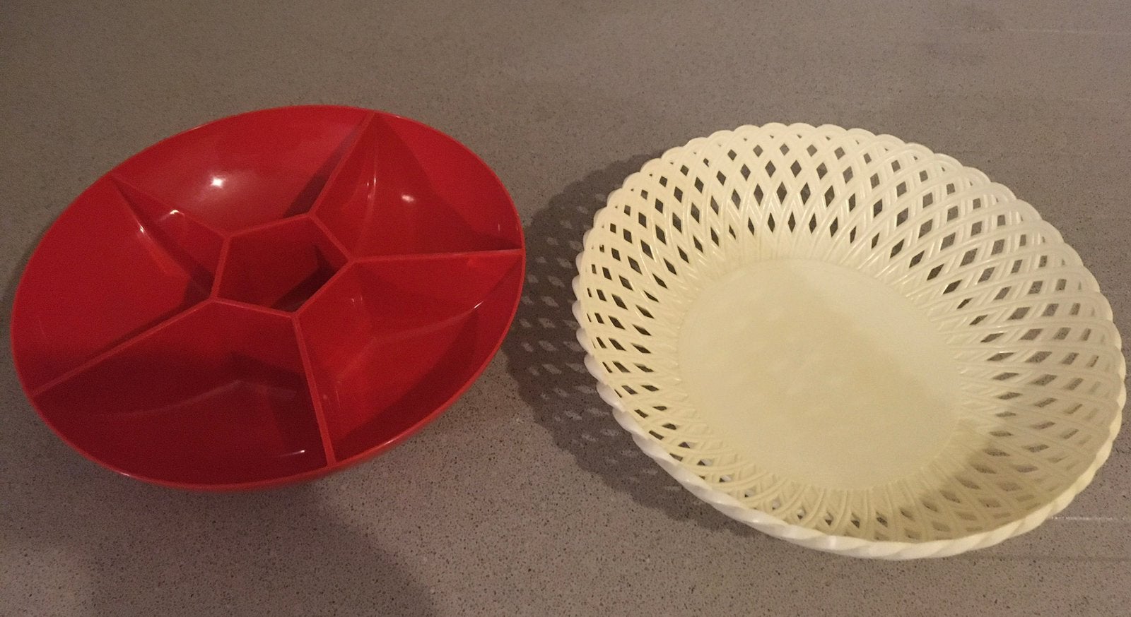 Retro Emsa schaak snackschaal vintage rood wit, Verzamelen, Retro, Ophalen of Verzenden, Overige typen