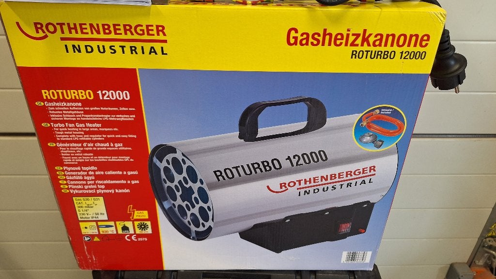 Rothenberger roturbo 12000 heather gaskachel gaskanon, Tuin en Terras, ., Gas, Nieuw, Ophalen of Verzenden