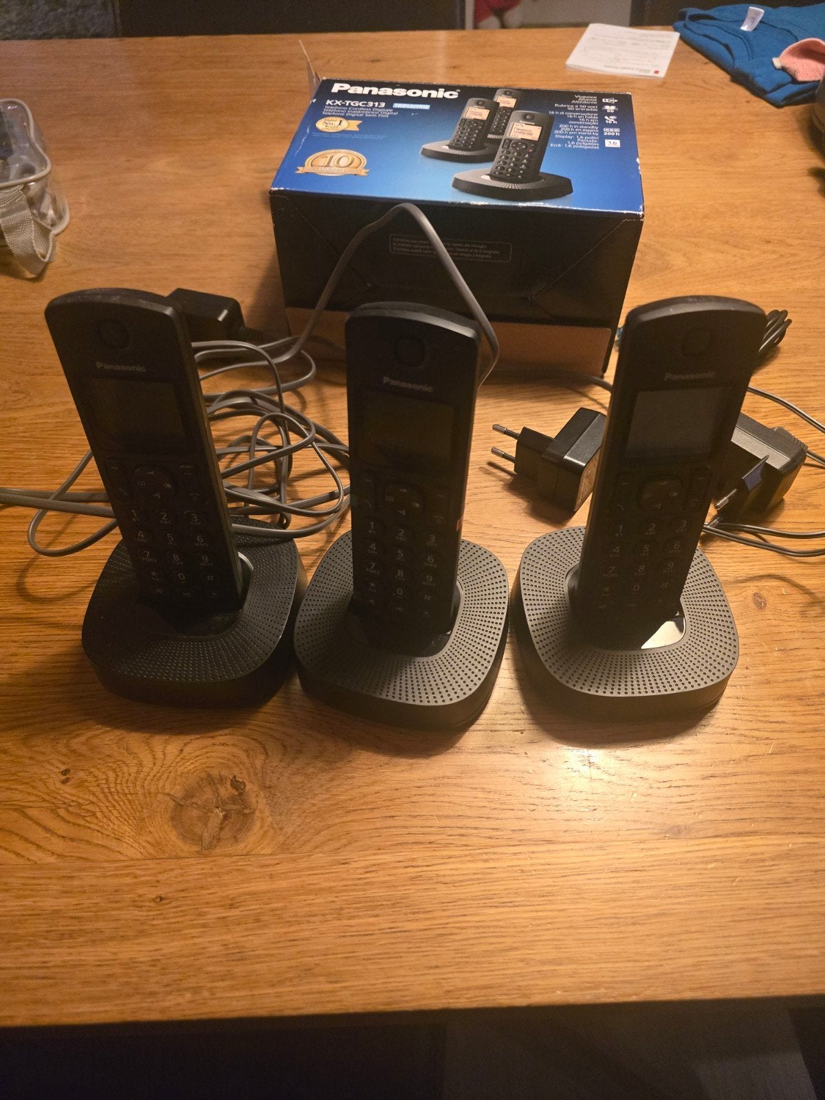 Panasonic KX-TGC313 Triple Draadloze Telefoonset, Telecommunicatie, Vaste telefoons | Handsets en Draadloos, Ophalen of Verzenden