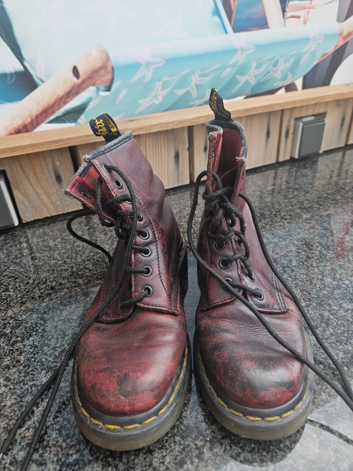Dr. Martens halve boots maat 38 bordeaux rood, Dr. Martens, Gebruikt, Meisje, Ophalen of Verzenden