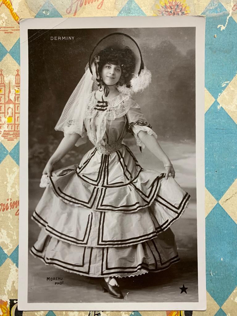 1906 Derminy - actrice (RR), Ophalen of Verzenden, Voor 1920, Gelopen, Sterren en Beroemdheden