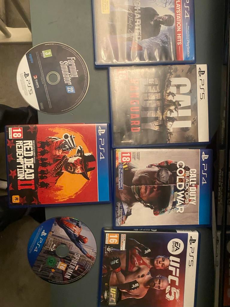 PS4/PS5 Games: Red Dead 2, Call of Duty, Spiderman, UFC, Avontuur en Actie, Gebruikt, Vanaf 18 jaar, 1 speler