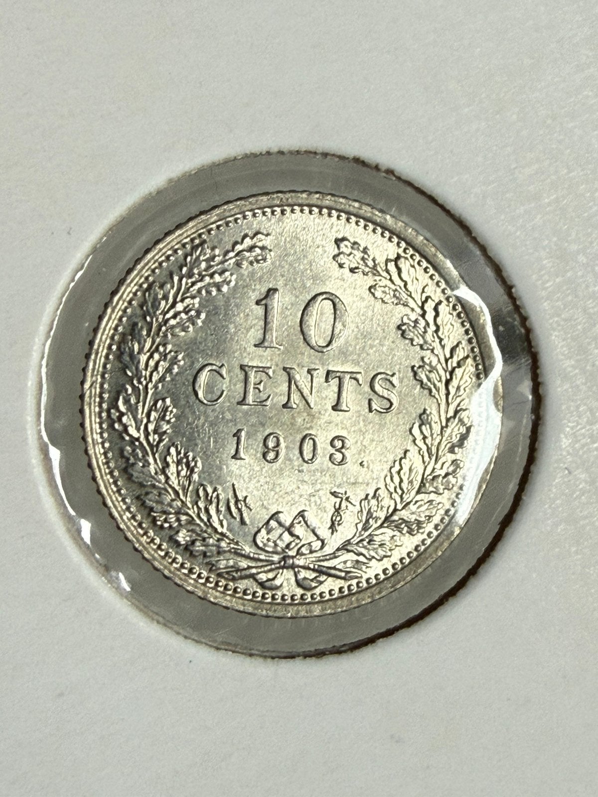 10 cent 1903 Wilhelmina unc, Zilver, Ophalen of Verzenden, 10 cent, Koningin Wilhelmina