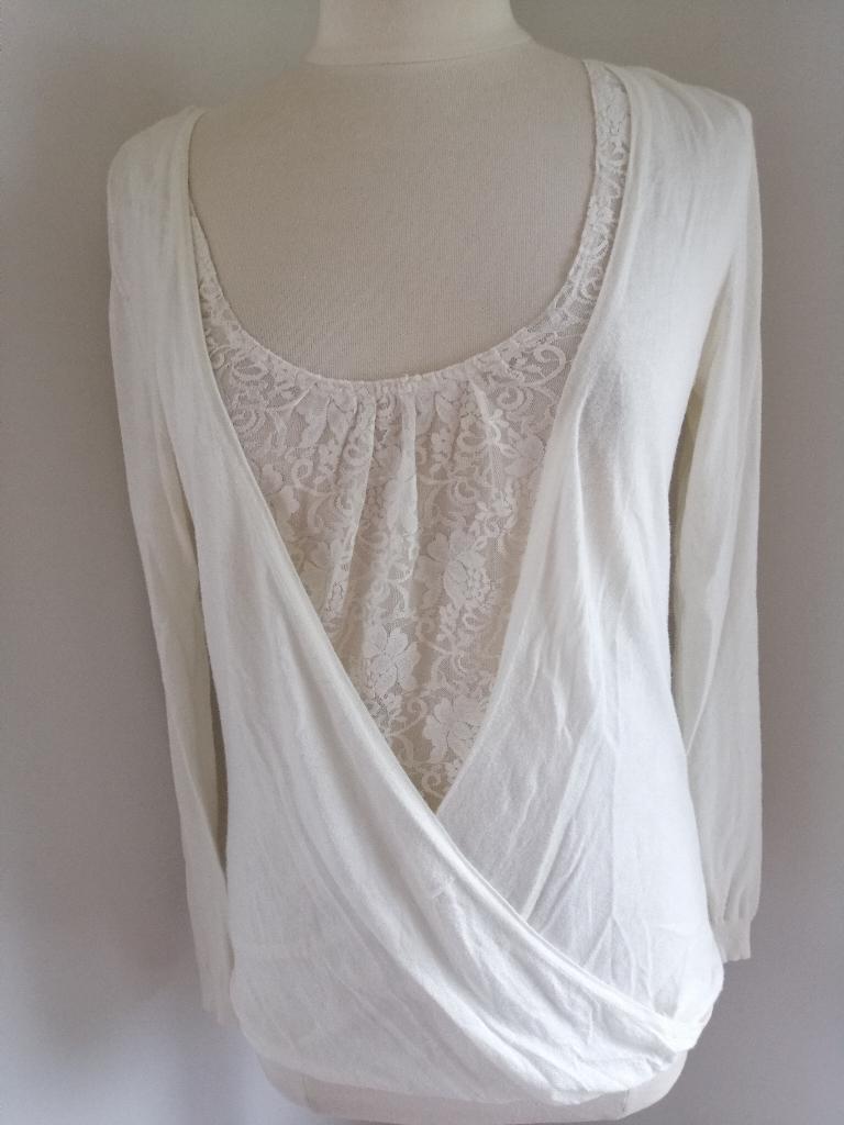 MARK overslag trui met kanten top beige maat L - nieuw -, Kleding | Dames, Truien en Vesten, Ophalen of Verzenden, Nieuw, Maat 38/40 (M)