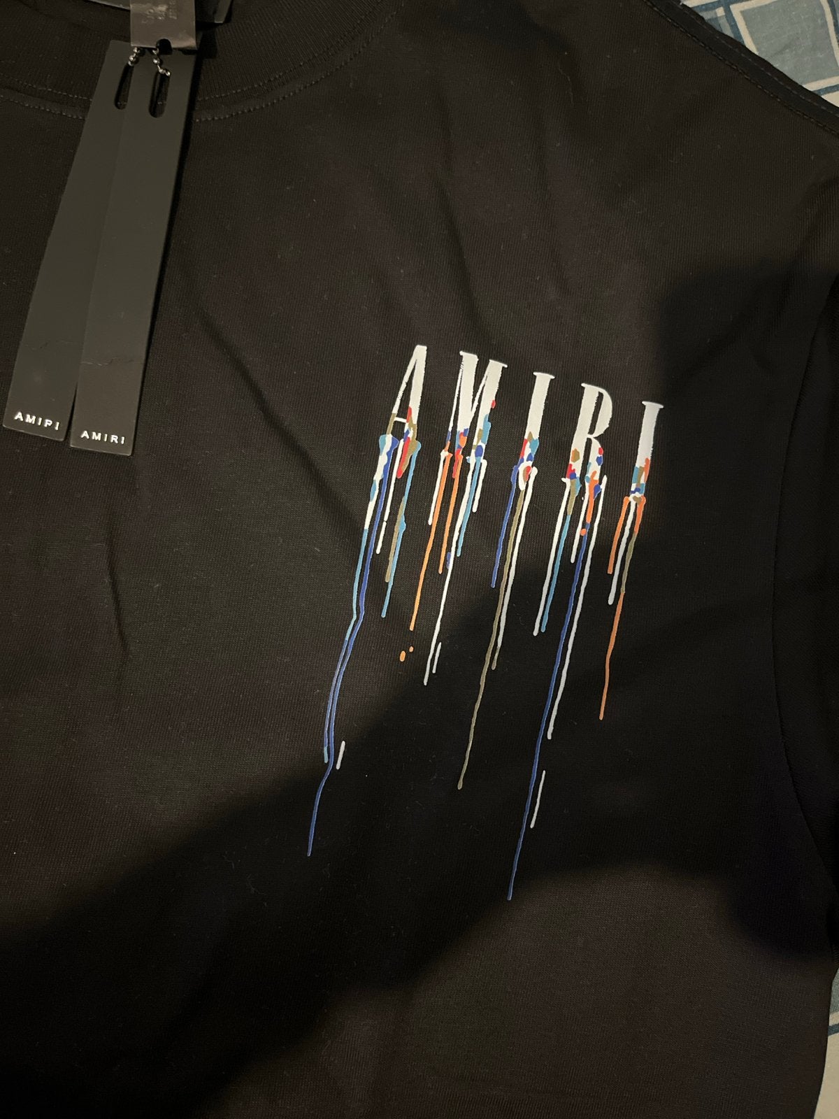 Amiri T-shirt met verfspatten - Nieuw met labels, Kleding | Heren, Ophalen of Verzenden, Nieuw, Maat 48/50 (M), Zwart