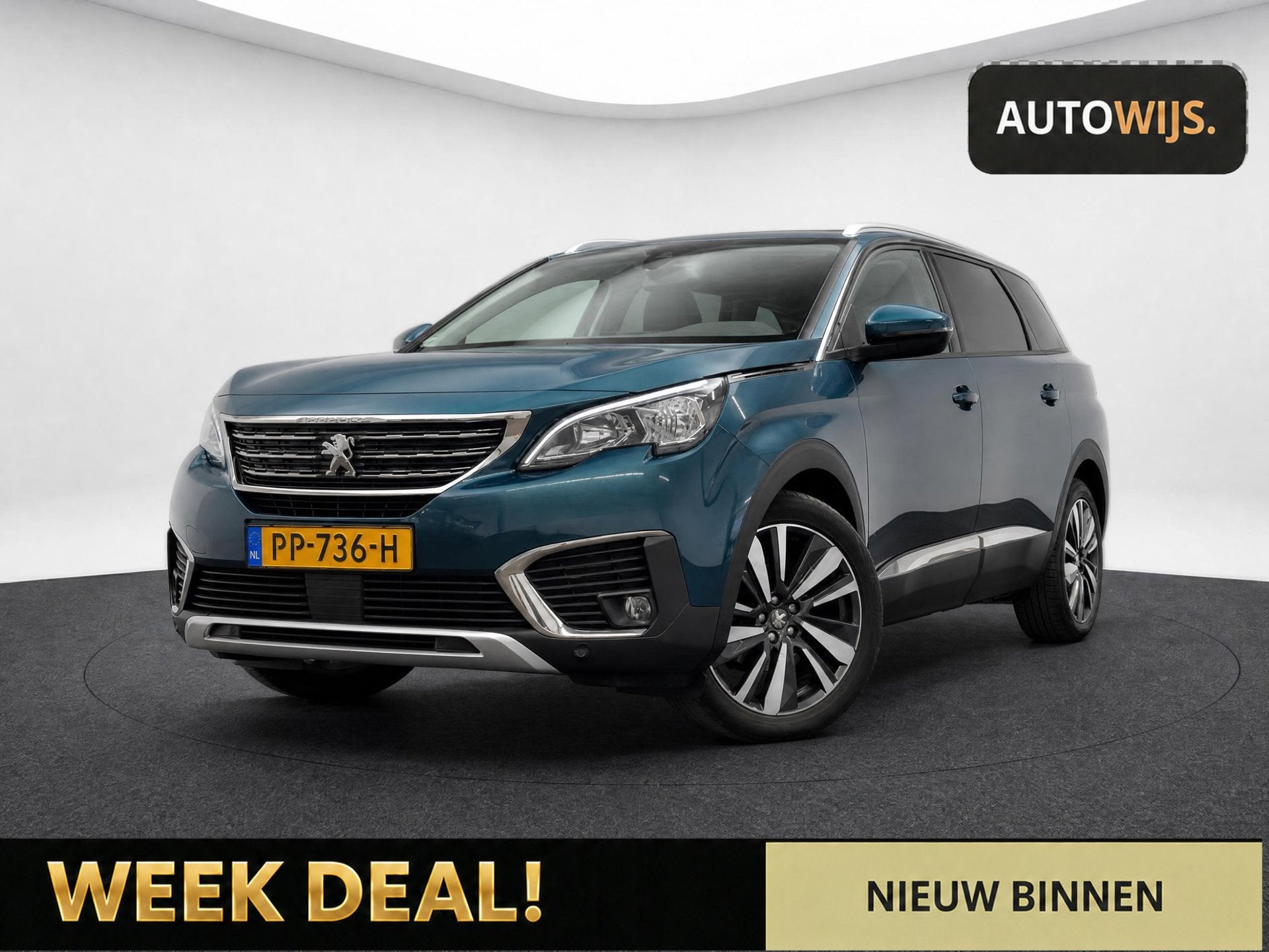 Peugeot 5008 1.2 PureTech Blue Lease Premium|7-PERS|CAMERA|T, Voorwielaandrijving, Dealer onderhouden, Gebruikt, 1199 cc