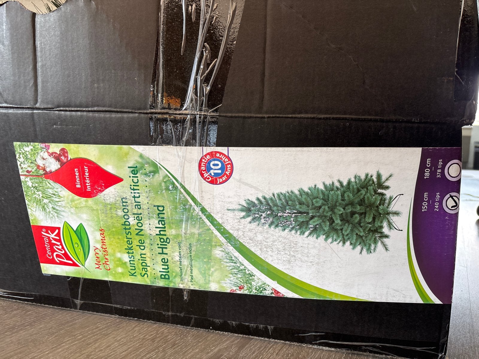 Kunst kerstboom blue highland 150 cm, Diversen, Ophalen of Verzenden, Zo goed als nieuw