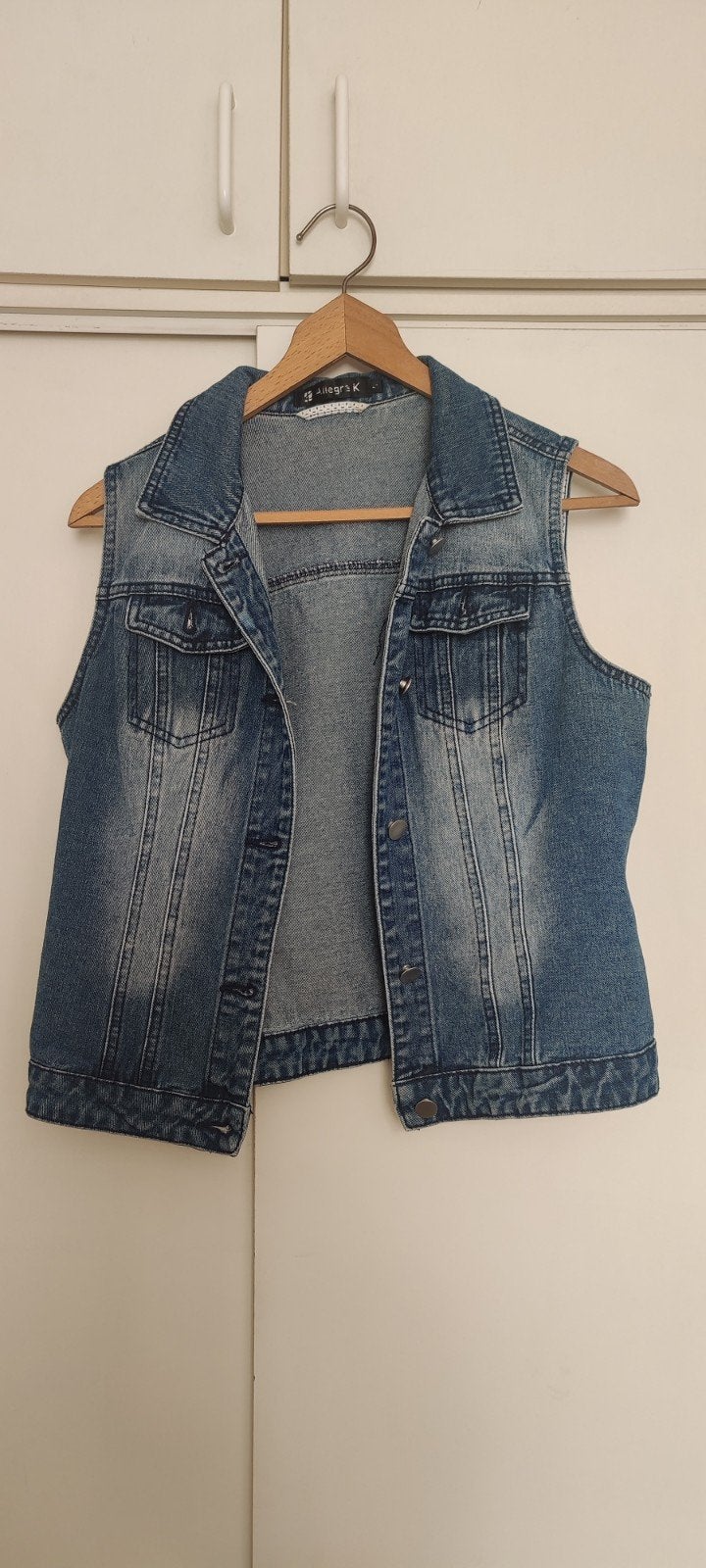 Spijker gilet, Kleding | Dames, Bodywarmers, Ophalen of Verzenden, Zo goed als nieuw, Maat 38/40 (M), Blauw