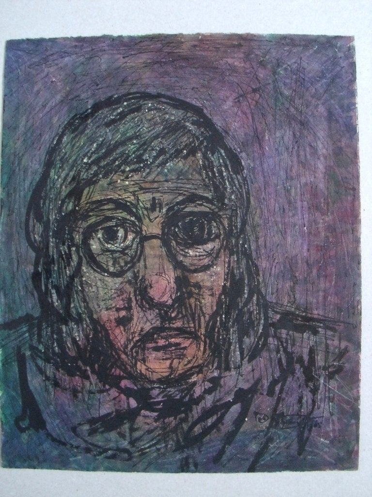 Rob Harmeijer (?) - Zelfportret ?  - gemengde techniek - '65, Ophalen