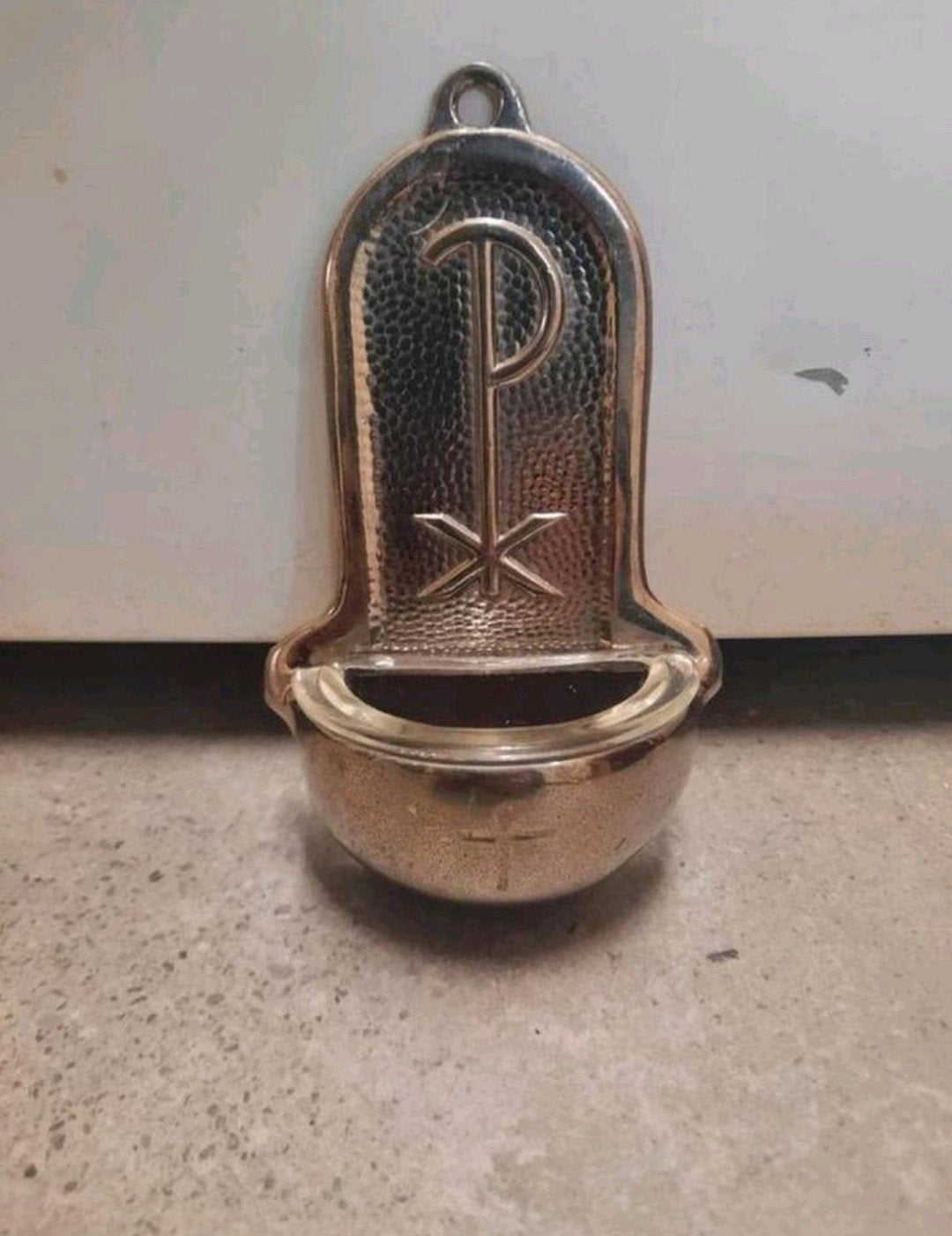 Verzilverd wijwaterbakje katholiek wijwater, Ophalen of Verzenden