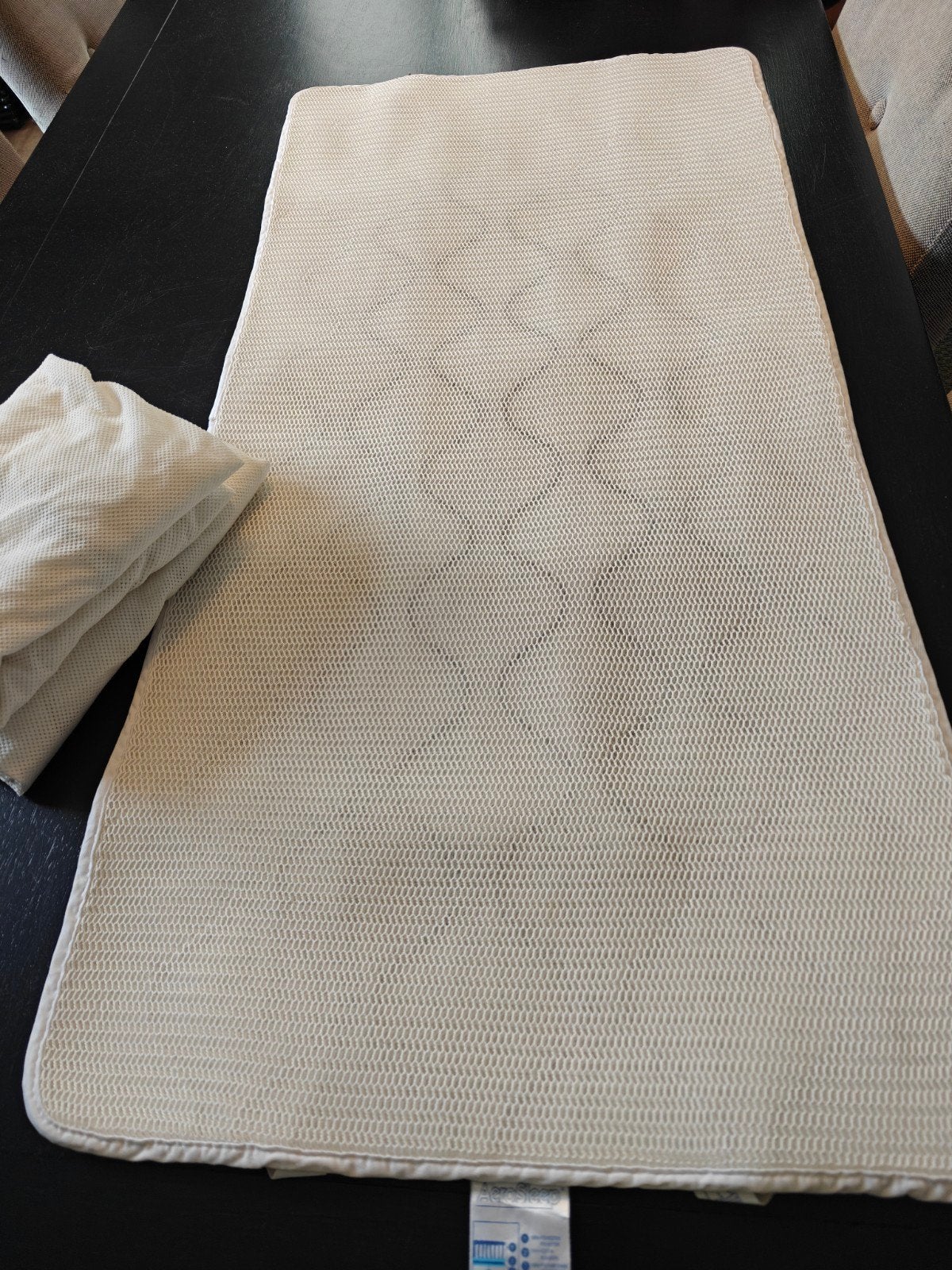 Aerosleep topper met hoeslakens 60x120, Ophalen, Jongetje of Meisje, Matrasbeschermer, Ademend