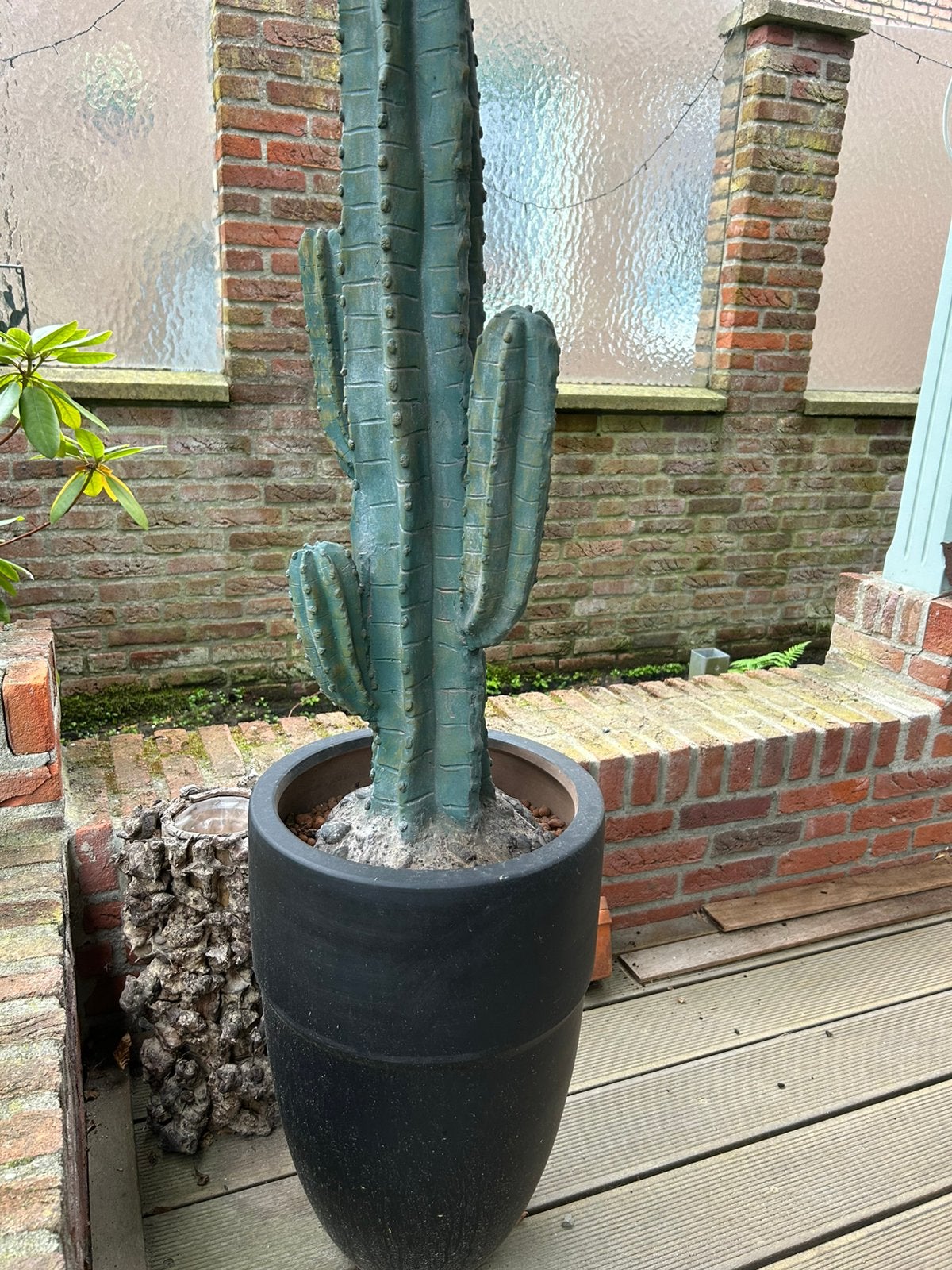 Cactus groot porselein/steen, Ophalen, Groen, Gebruikt, Mediterraans