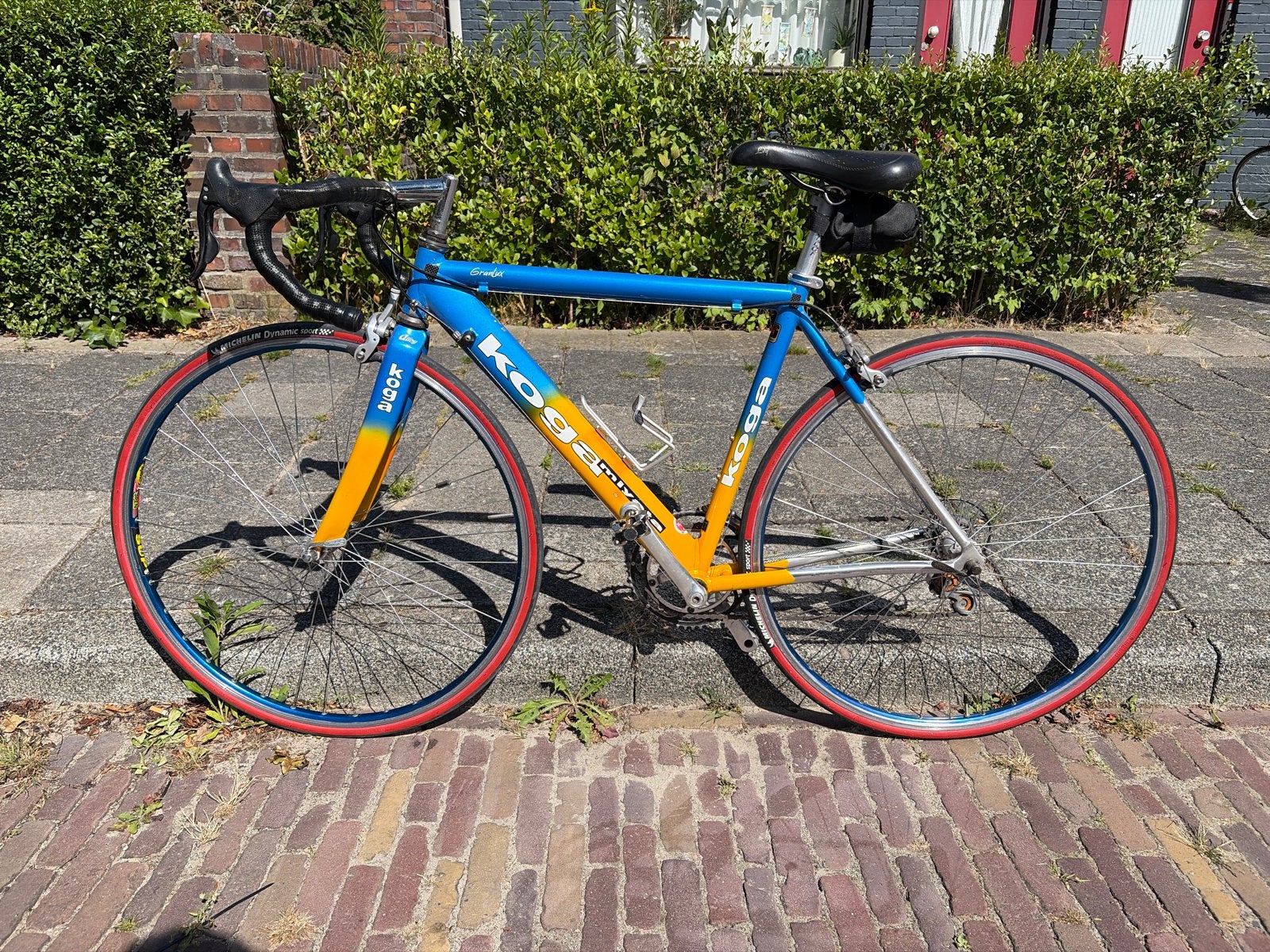 Koga Miyata racefiets - Blauw/Geel, Ophalen, 28 inch, Gebruikt, 10 tot 15 versnellingen