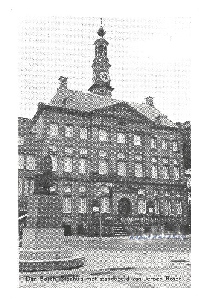 968845	Den Bosch	Stadhuis	1961	Gelopen met postzegel, Ophalen of Verzenden, 1960 tot 1980, Gelopen, Noord-Brabant