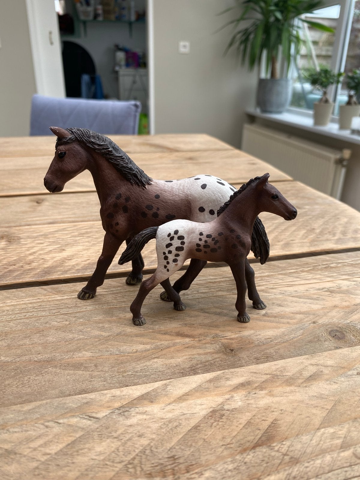 Schleich Appaloosa paard en veulen set, Ophalen of Verzenden, Zo goed als nieuw