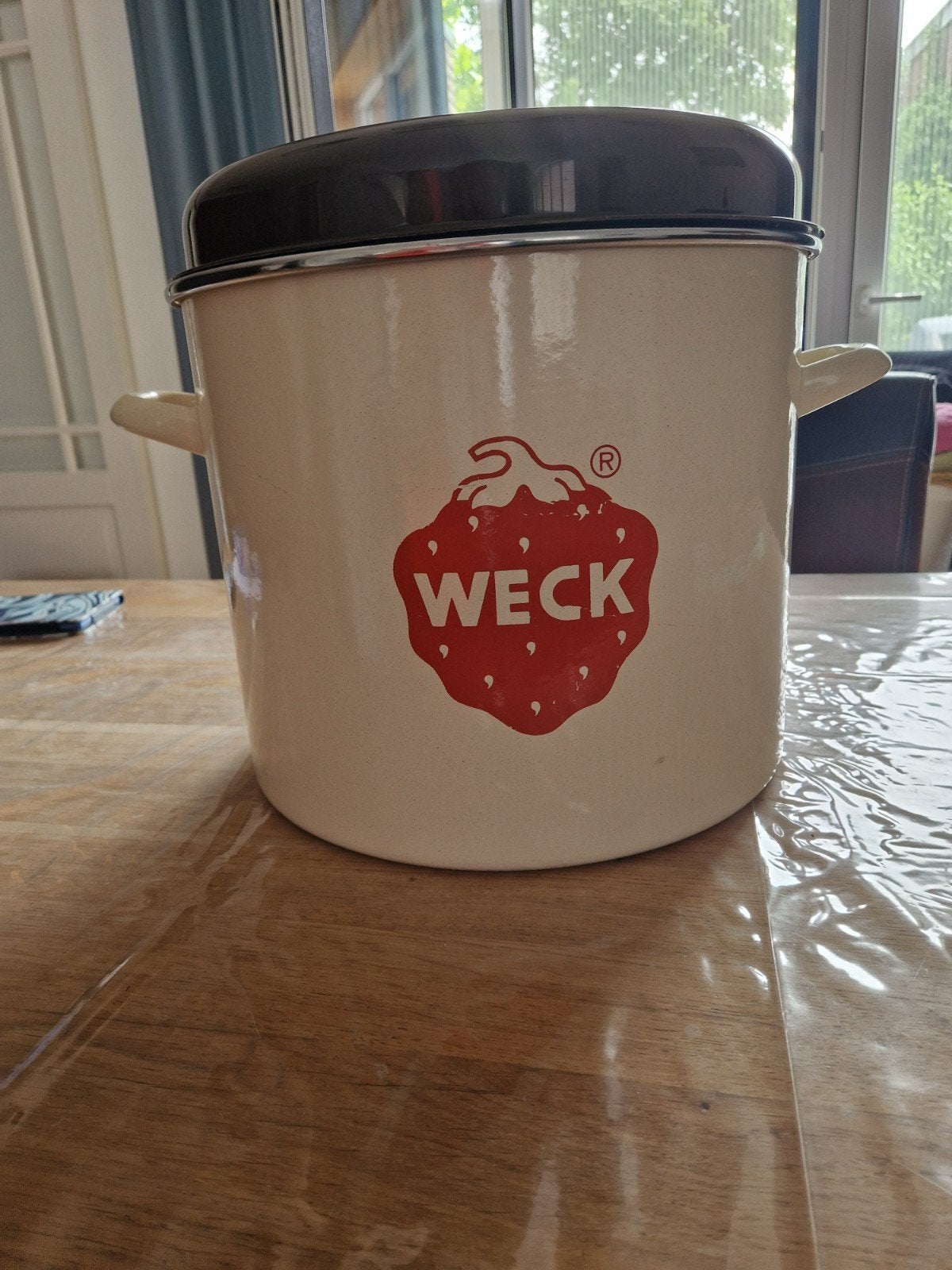 Grote weckpot, Ophalen