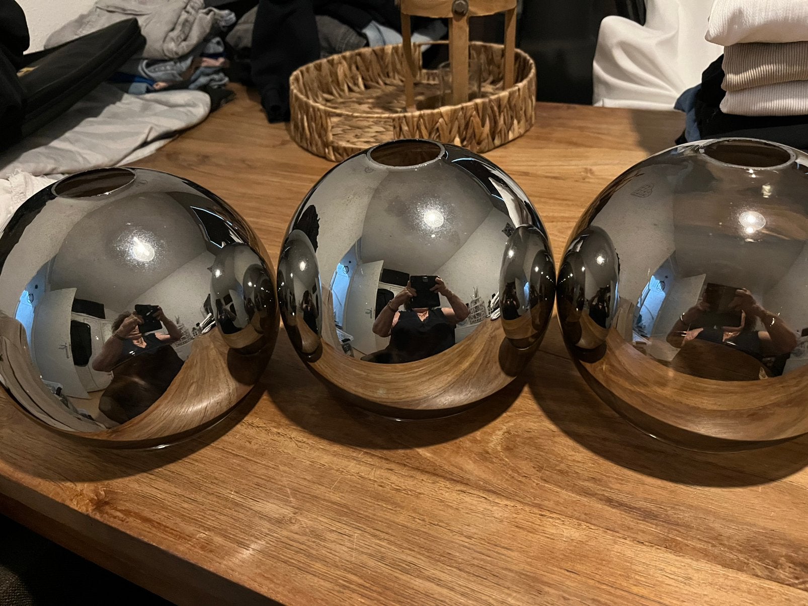 Rookglas lichtbollen, Ophalen, Zo goed als nieuw